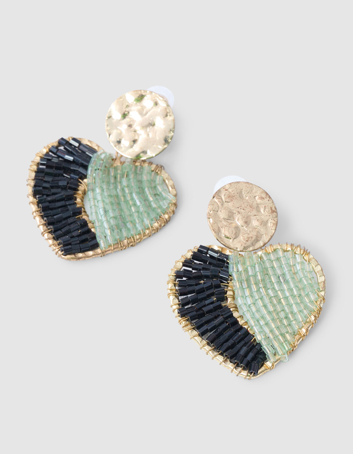 Herz-Ohrringe mit Perlen Gold SHOEBY ACCESSOIRES