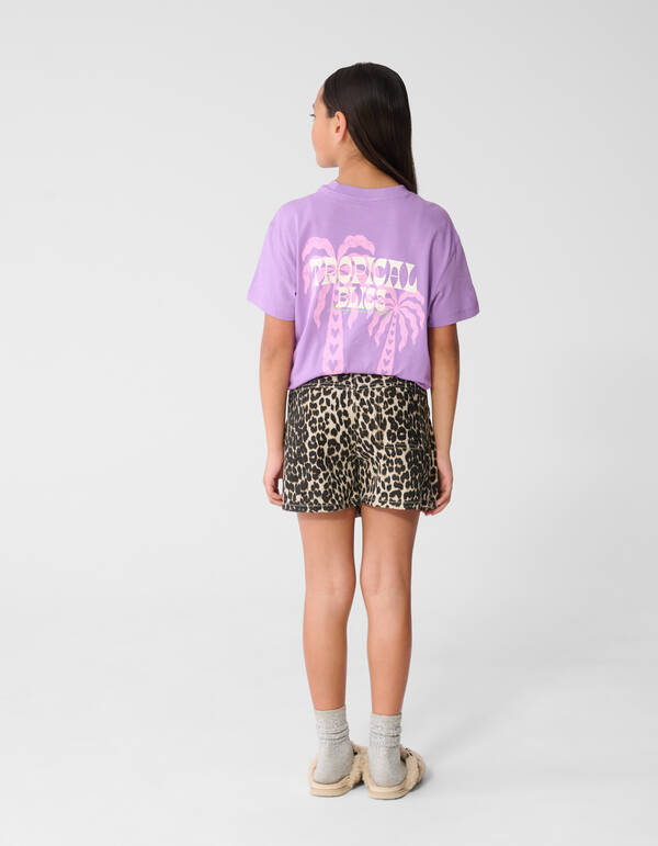 Tropical Bliss Artwork T-Shirt Lila SHOEBY GIRLS