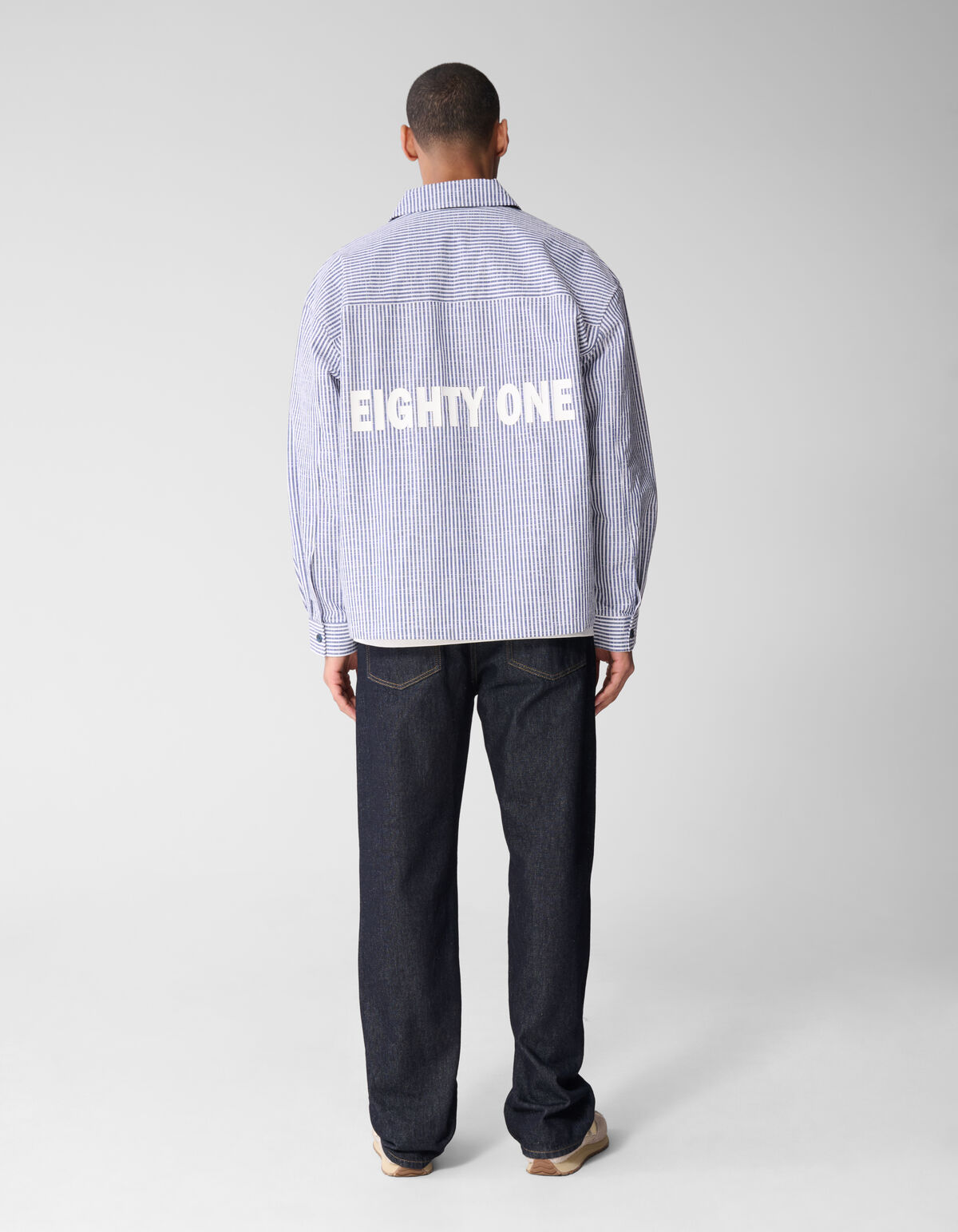 Pinstripe Overshirt Blau SHOEBY MEN