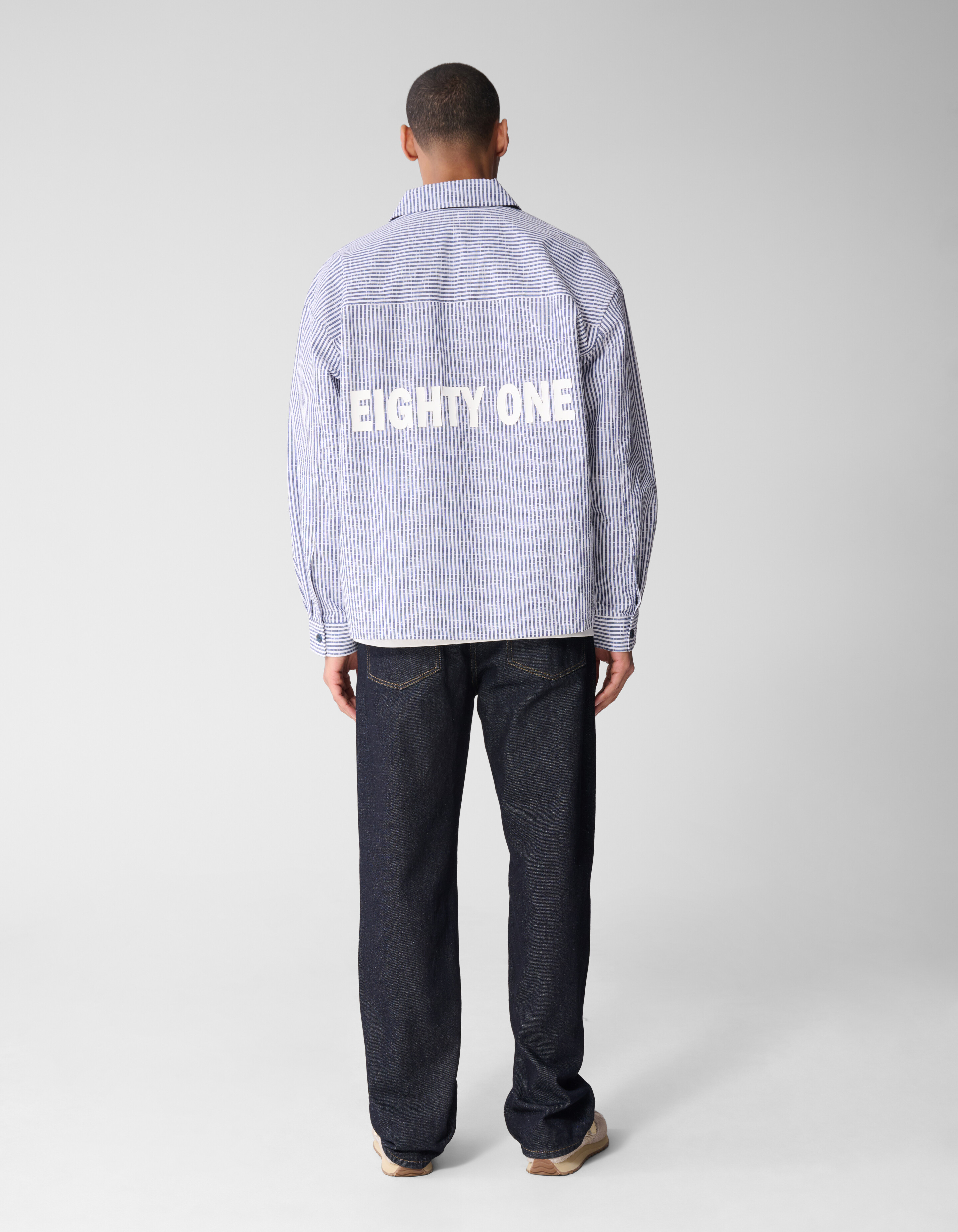 Pinstripe Overshirt Blau SHOEBY MEN