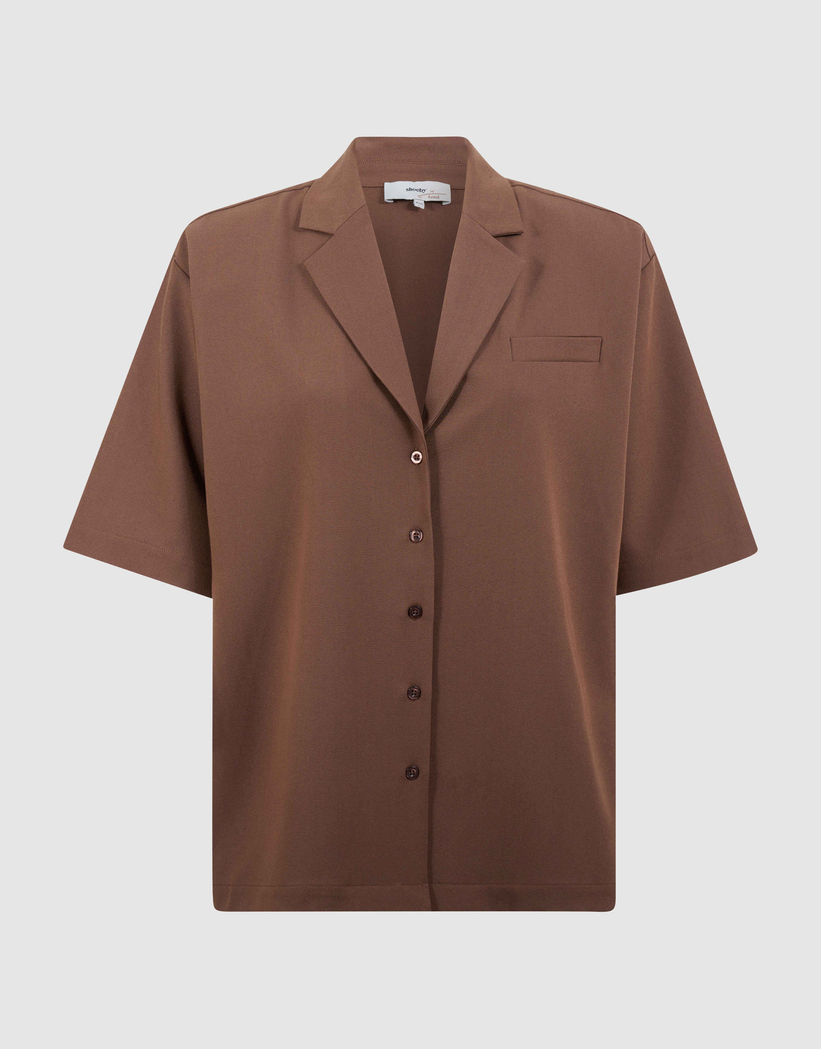 &Uuml;bergro&szlig;e Blazerbluse Braun von Fred SHOEBY WOMEN