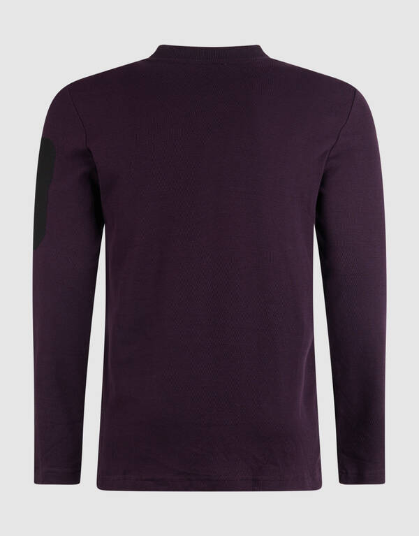 Pocket Langarm-T-Shirt Dunkelrot SHOEBY MEN