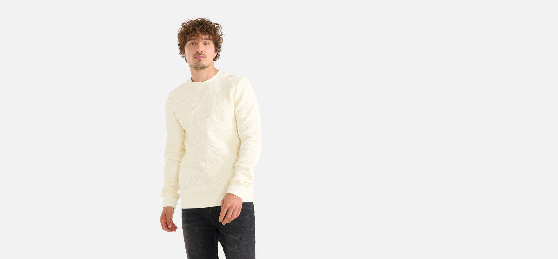 Geometrischer Pullover Off White SHOEBY MEN