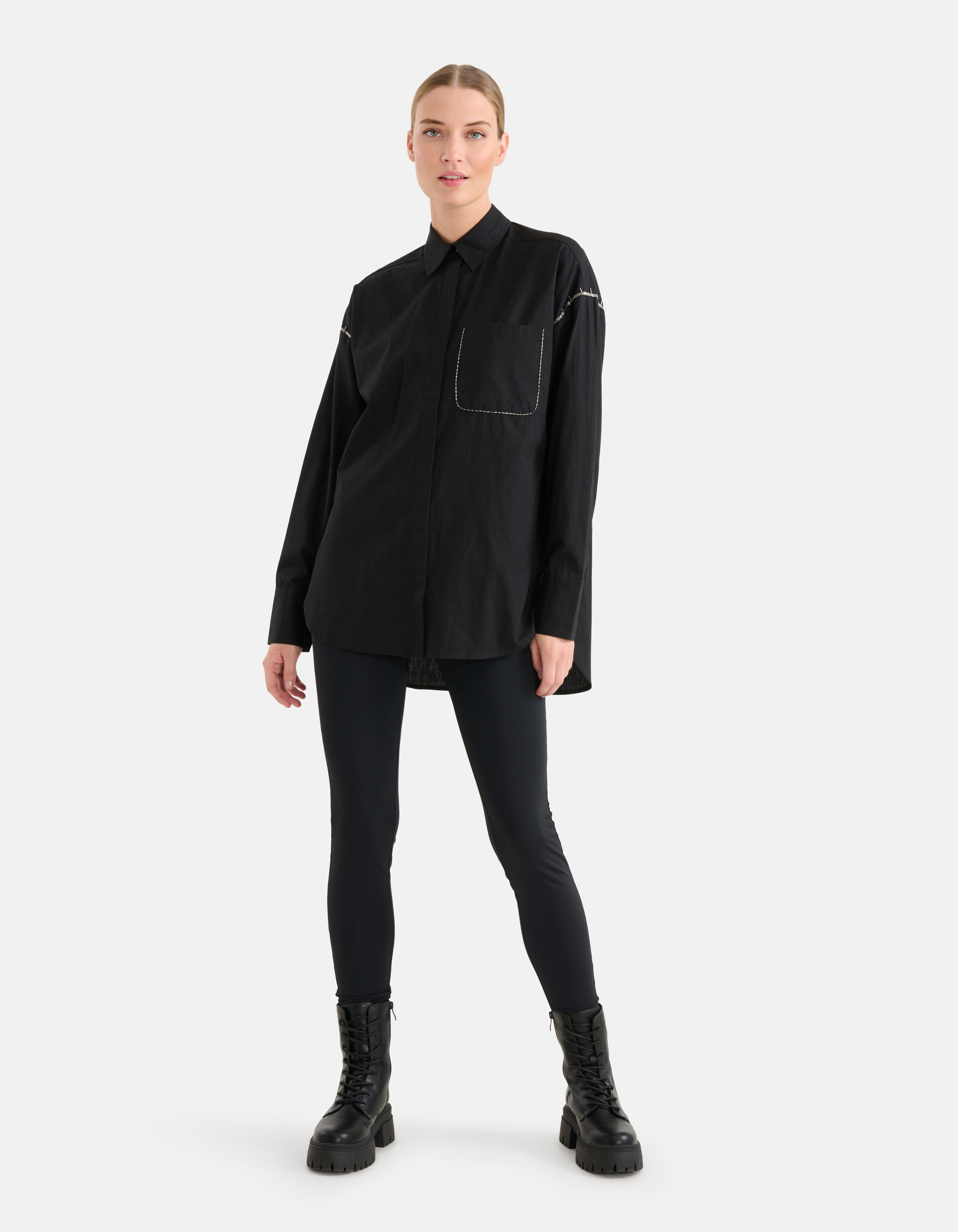 Strassbluse Schwarz SHOEBY WOMEN