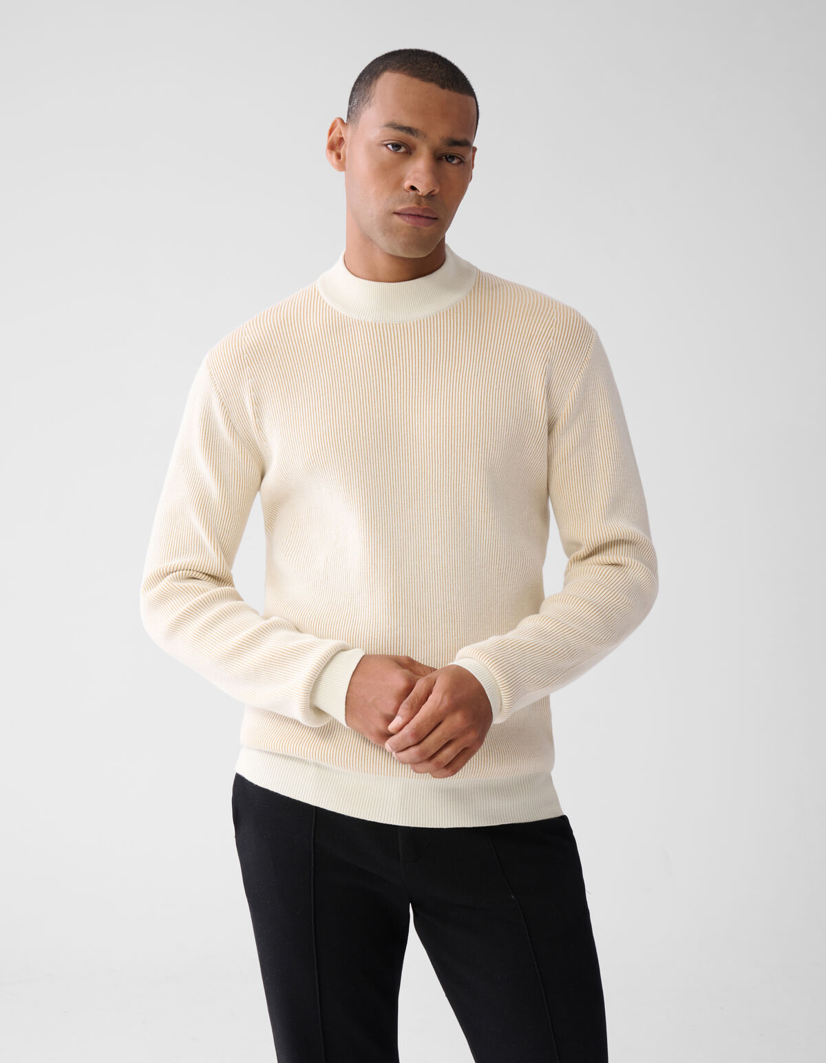 Rippenpullover Off White SHOEBY MEN