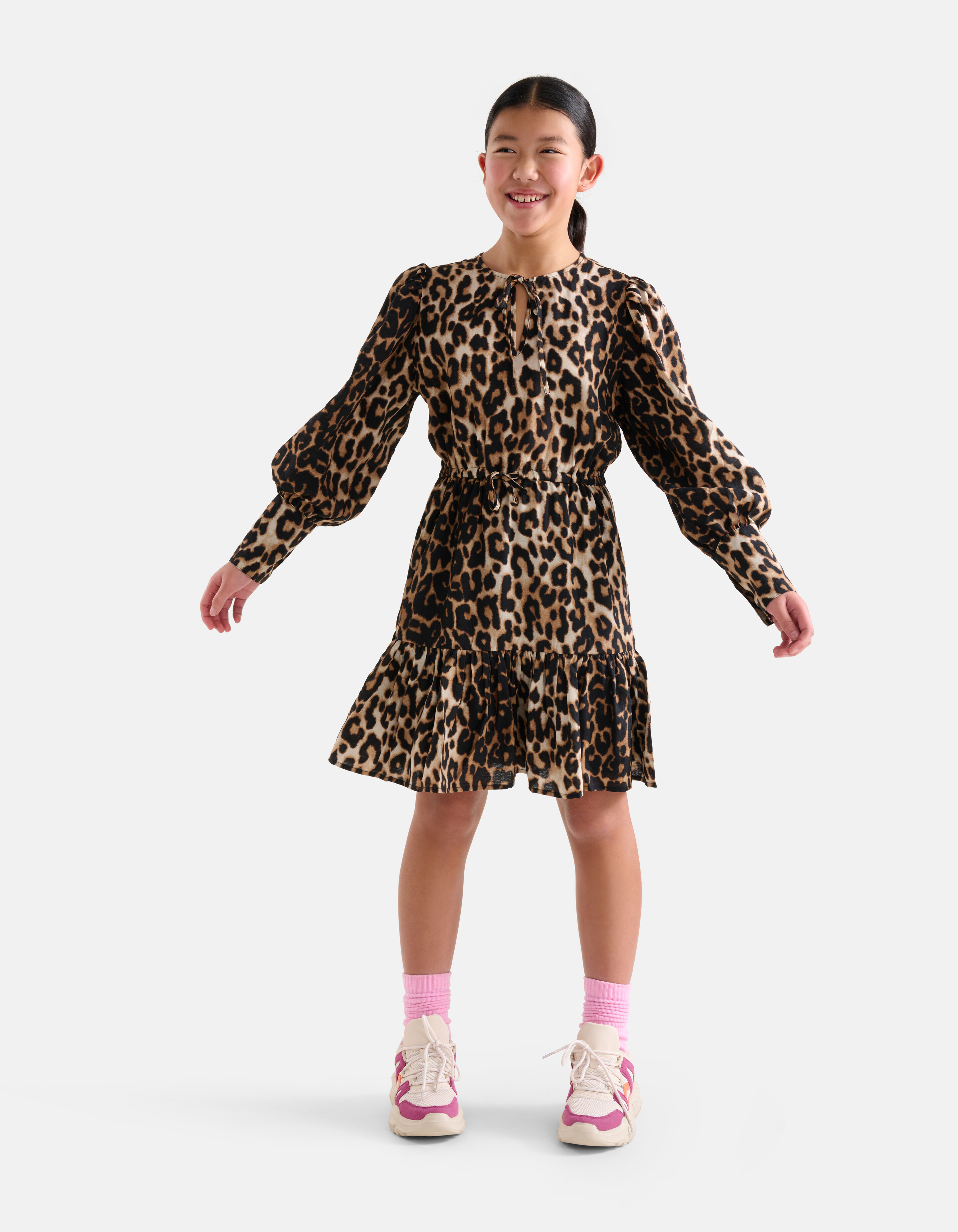 Leopardenkleid Braun SHOEBY GIRLS