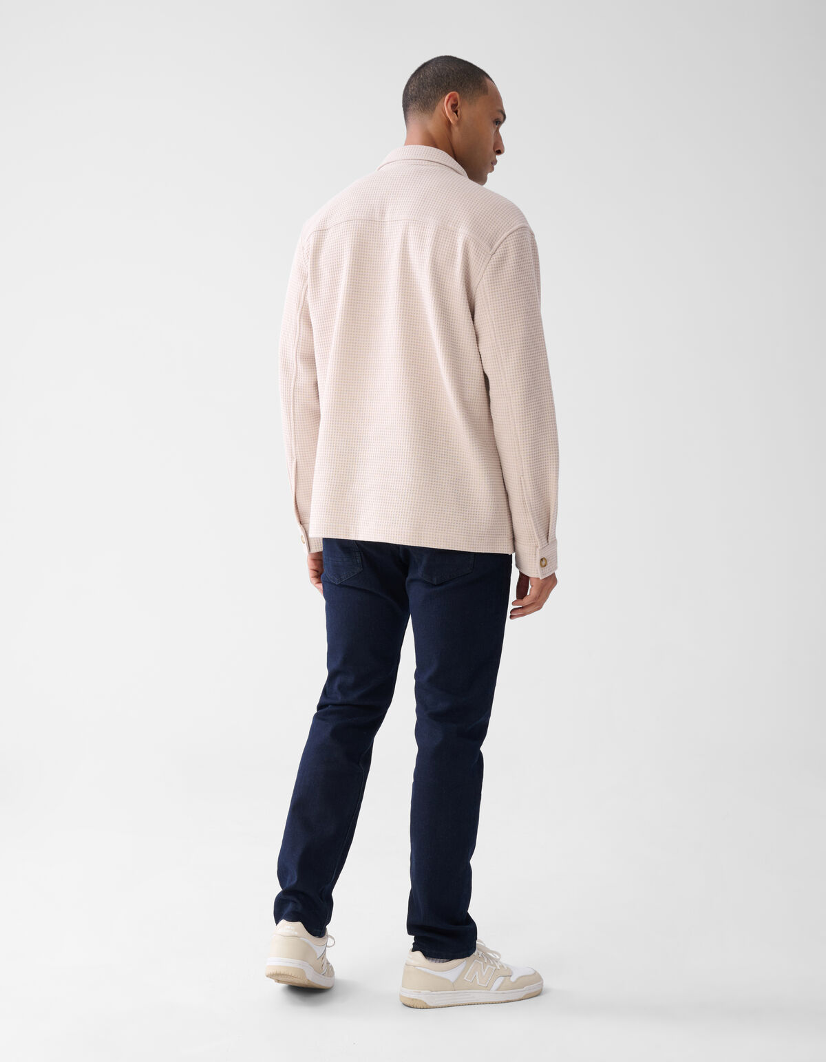 Texturiertes Überhemd Sand SHOEBY MEN