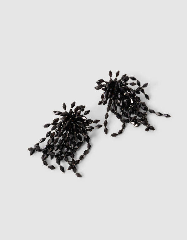 Beaded Wasserfall Ohrringe Schwarz SHOEBY ACCESSOIRES