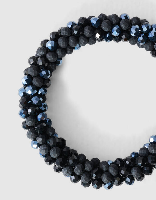 Beaded Elastieken Armband Donkerblauw SHOEBY ACCESSOIRES
