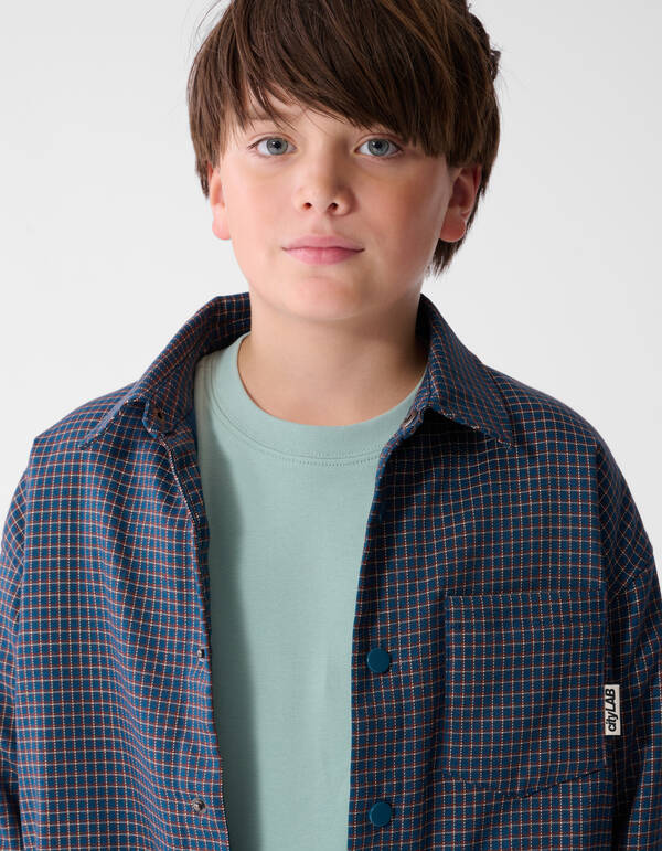 Oversized Padded Overshirt Dunkelblau SHOEBY BOYS