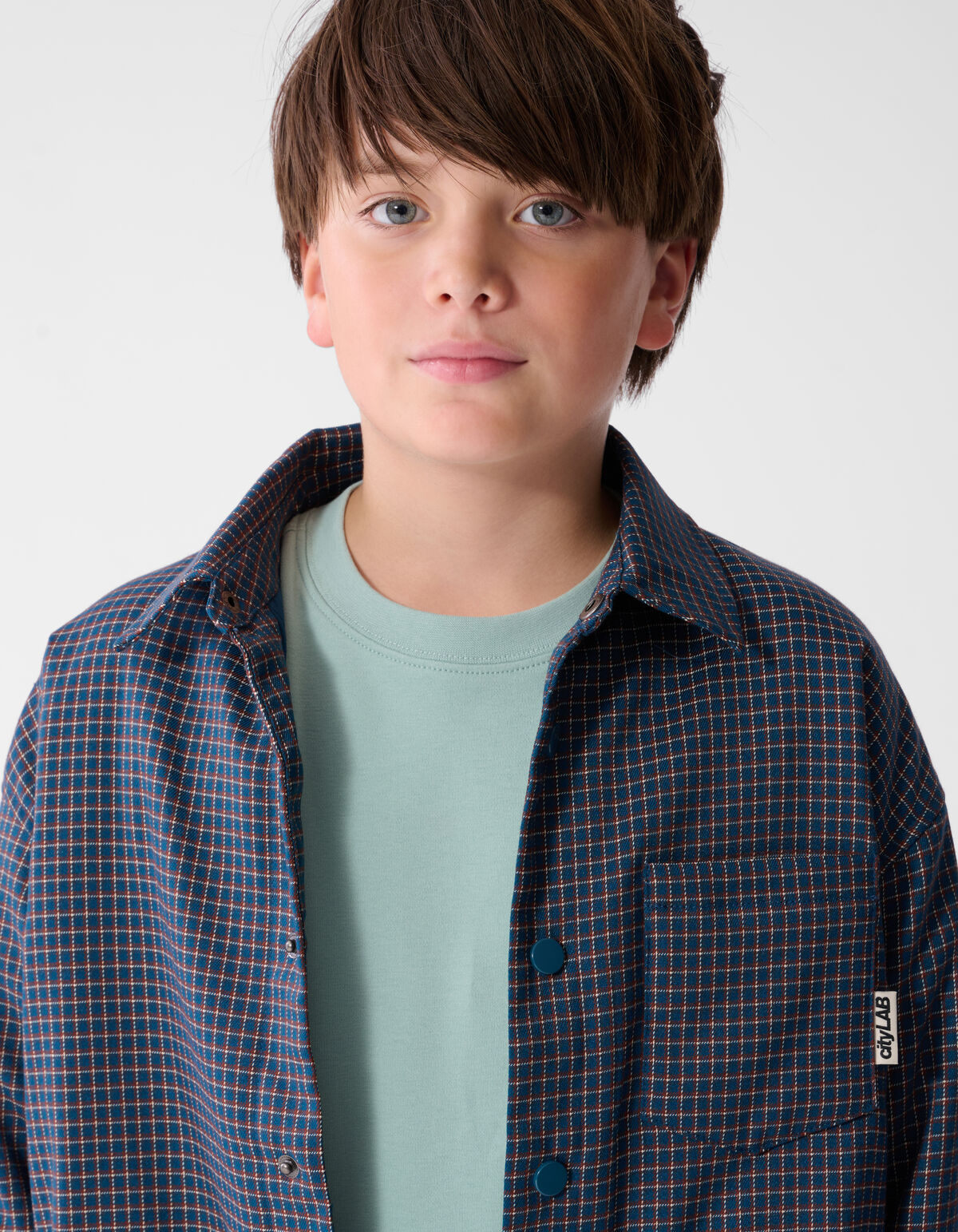 Oversized Padded Overshirt Dunkelblau SHOEBY BOYS