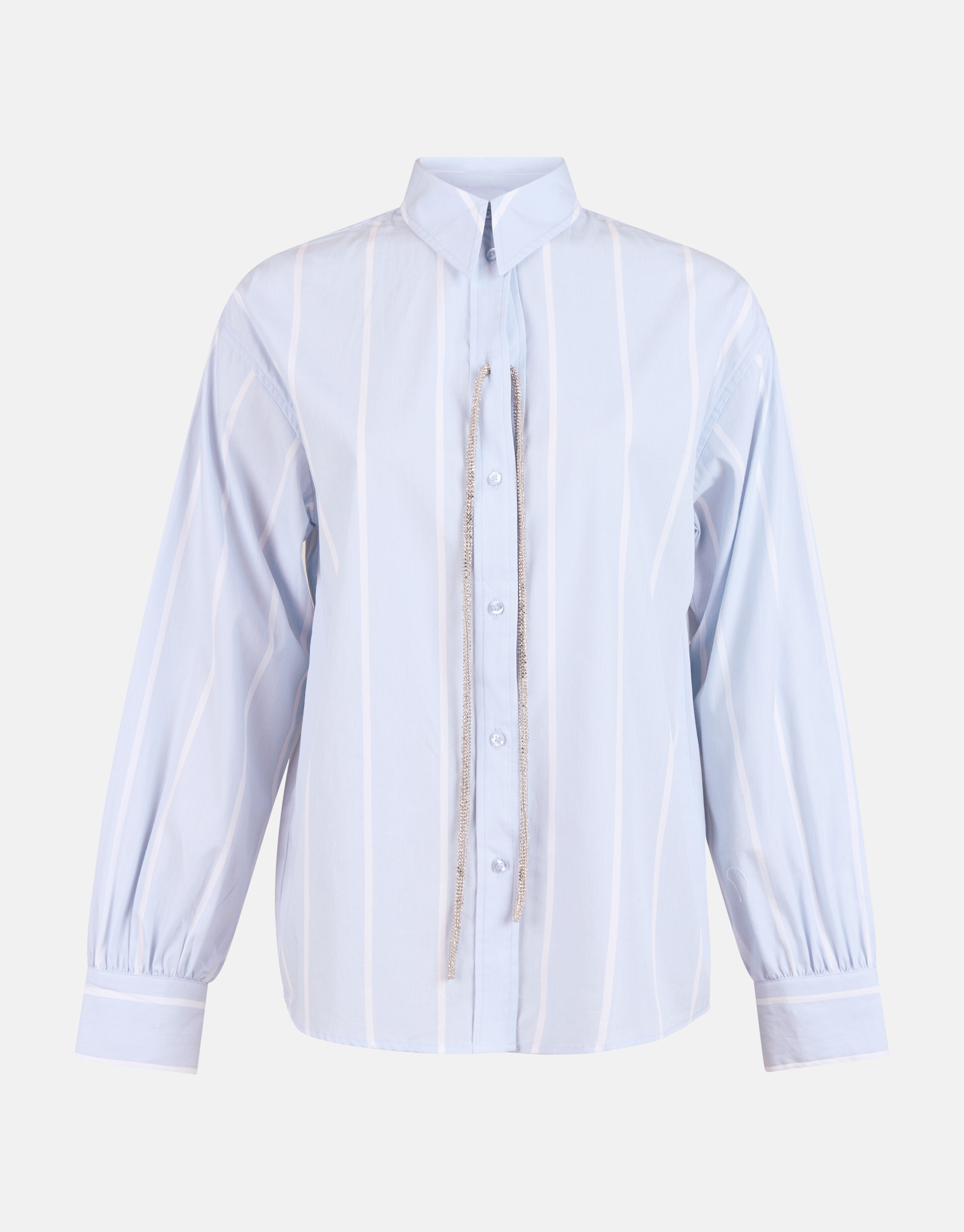 Pinstripe Strass Blouse Lichtblauw By Mieke SHOEBY WOMEN