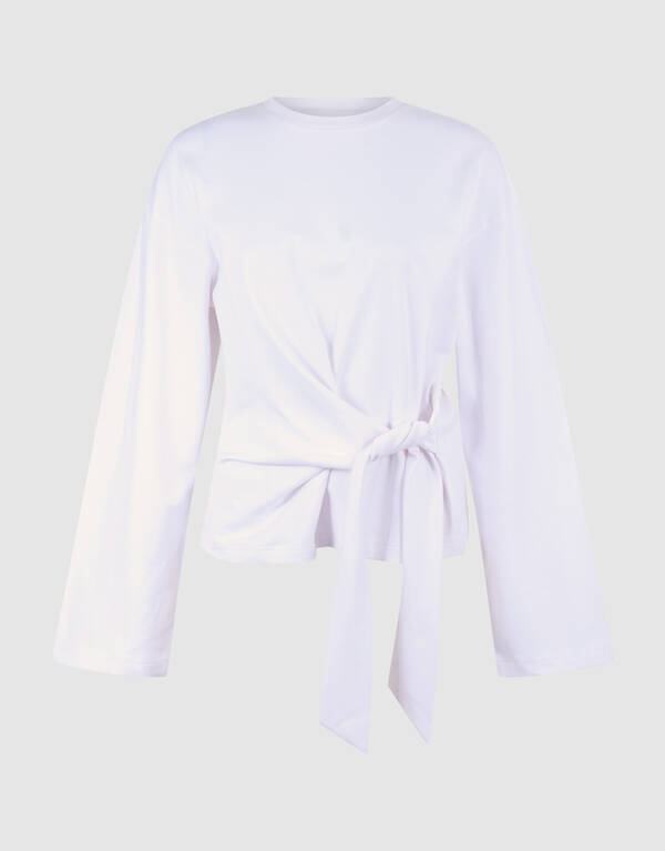 Knot Longsleeve Wei&szlig; SHOEBY WOMEN
