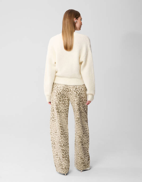 Leoparden Baggy Fit Jeans Hellbraun SHOEBY WOMEN