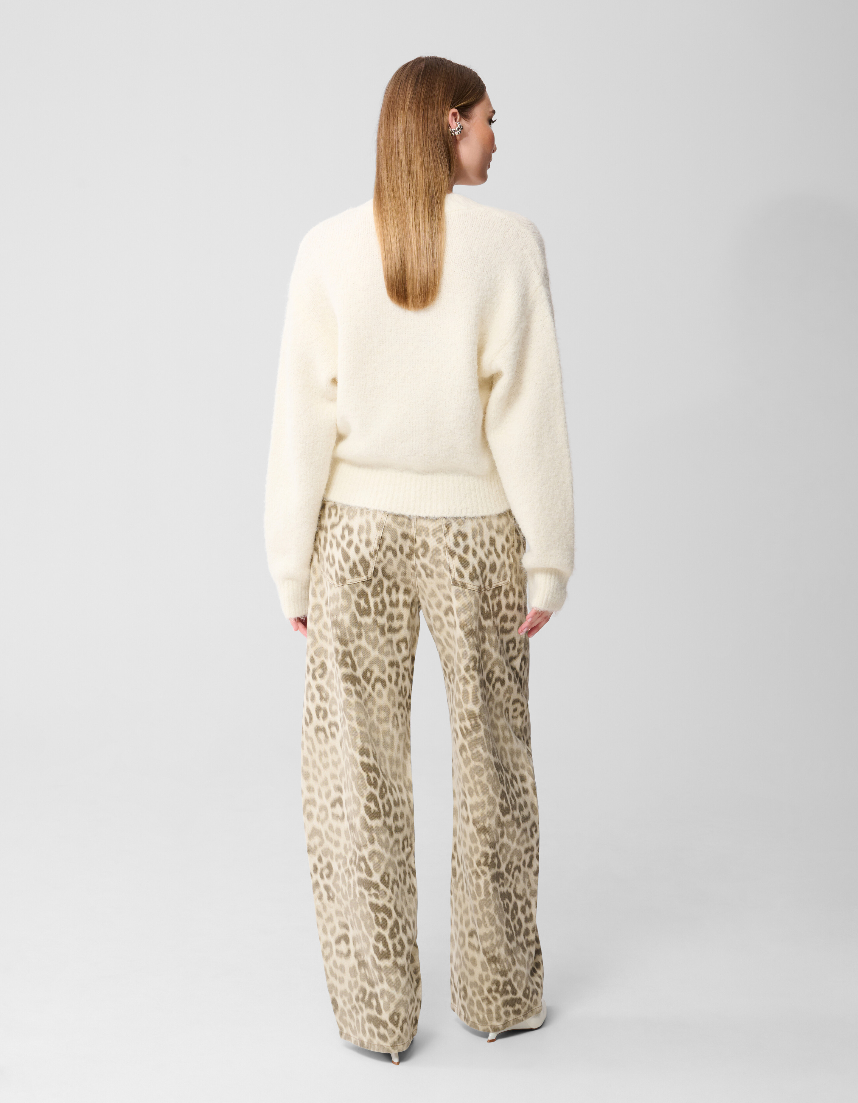 Leoparden Baggy Fit Jeans Hellbraun SHOEBY WOMEN