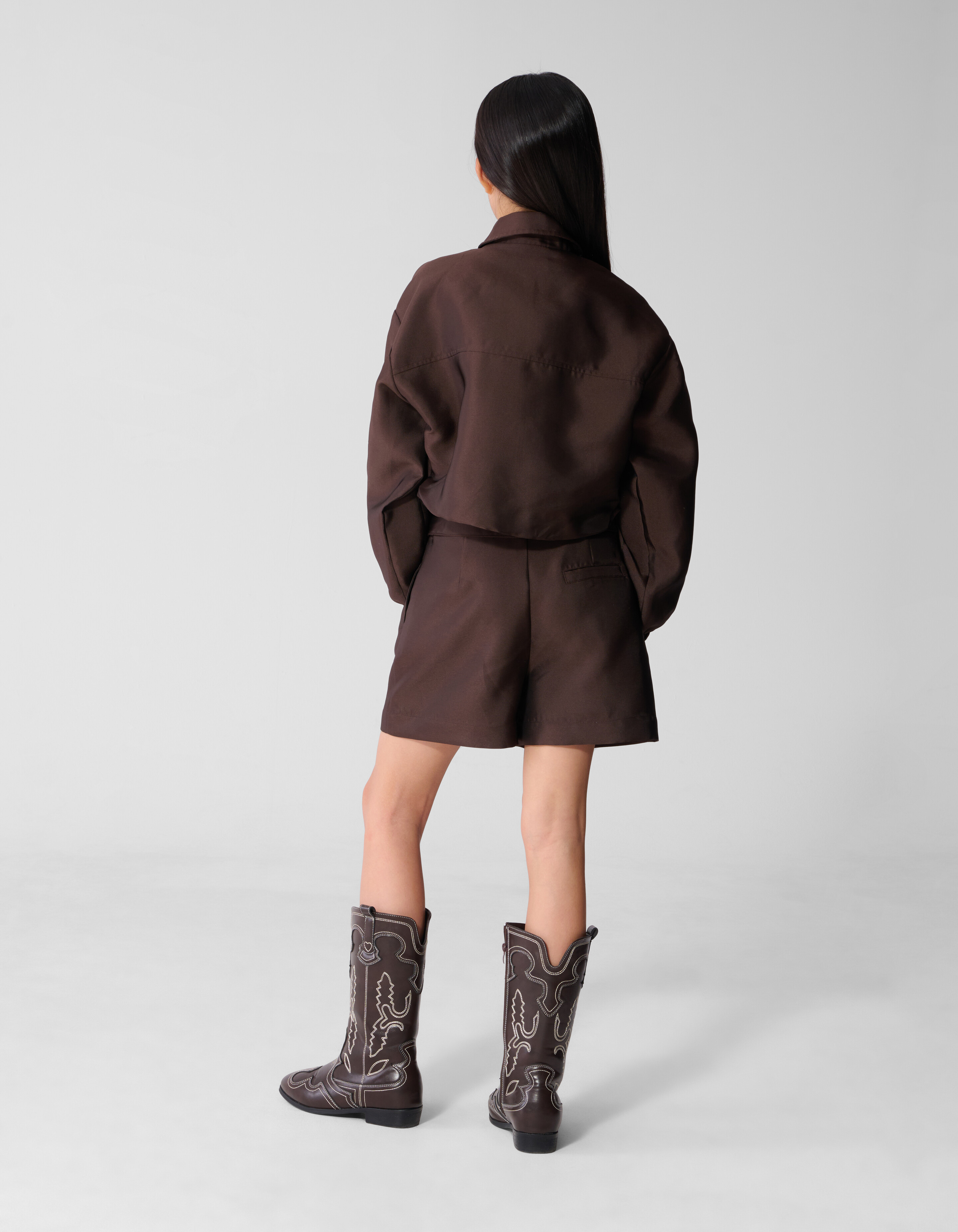 Satijnen Bomberjack Bruin SHOEBY GIRLS