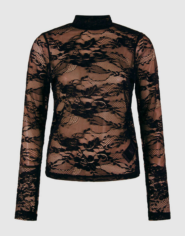 Schwarzes Spitzentop SHOEBY WOMEN