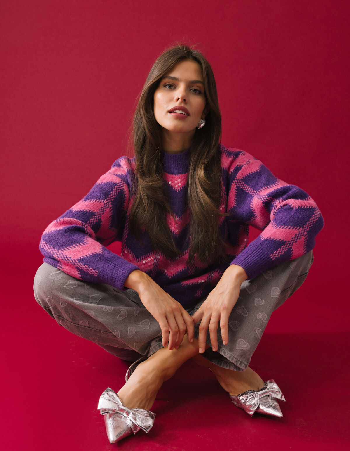 Pullover mit Herzmotiv Off White von Furmey SHOEBY WOMEN