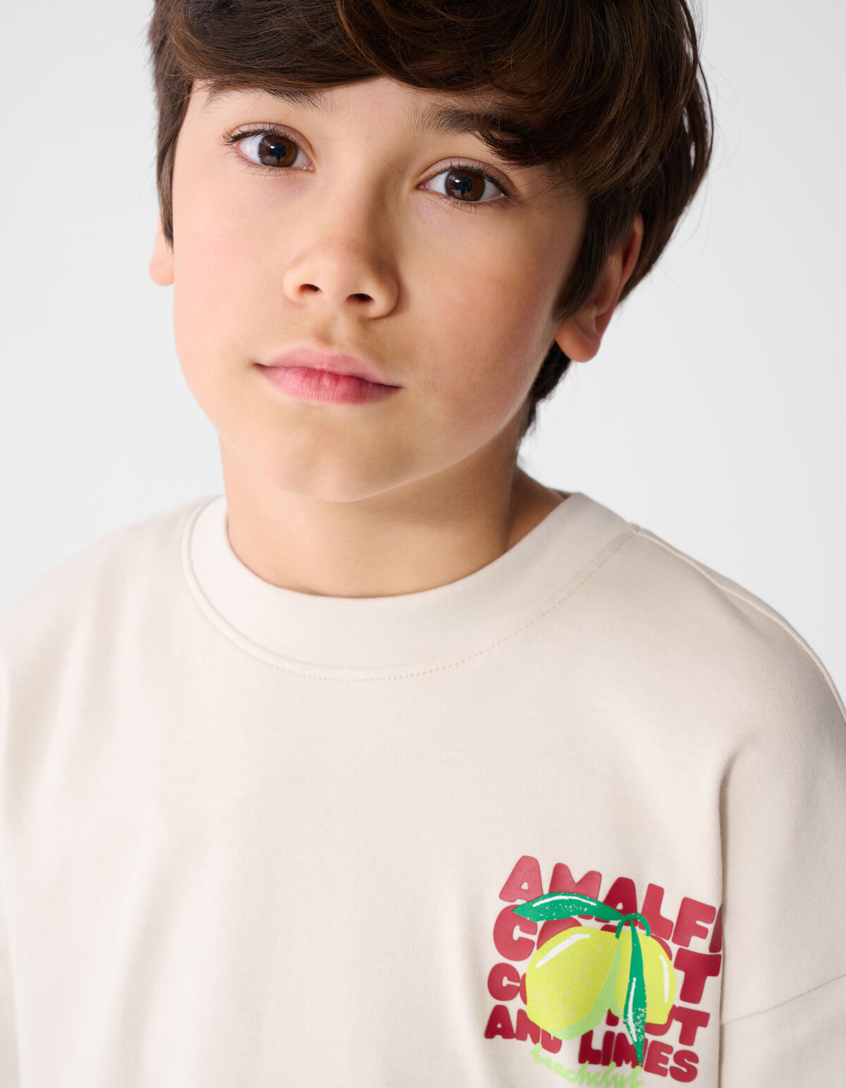 Amalfi Kunstwerk T-Shirt Beige SHOEBY BOYS