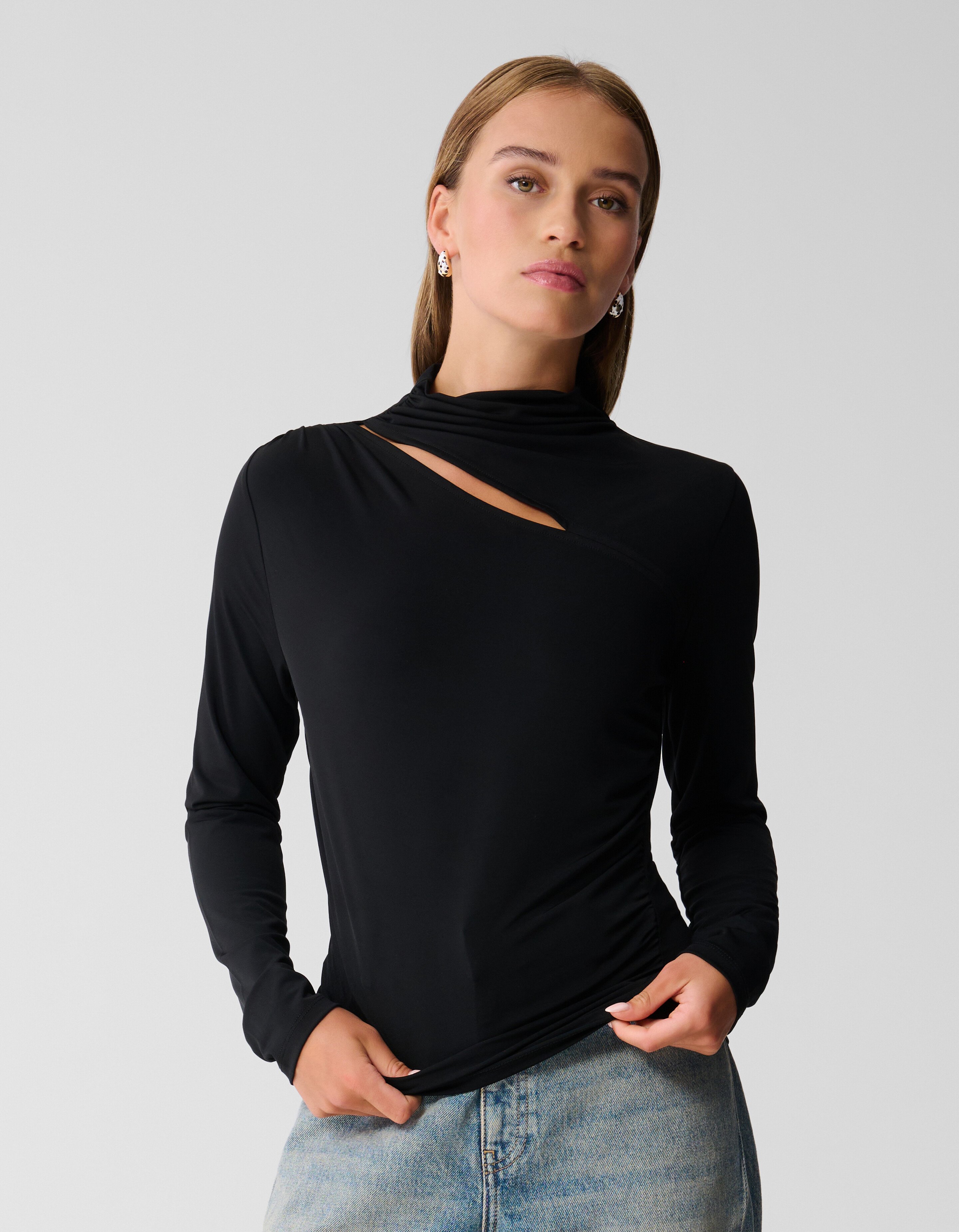 Ausgeschnittenes Top Schwarz SHOEBY WOMEN