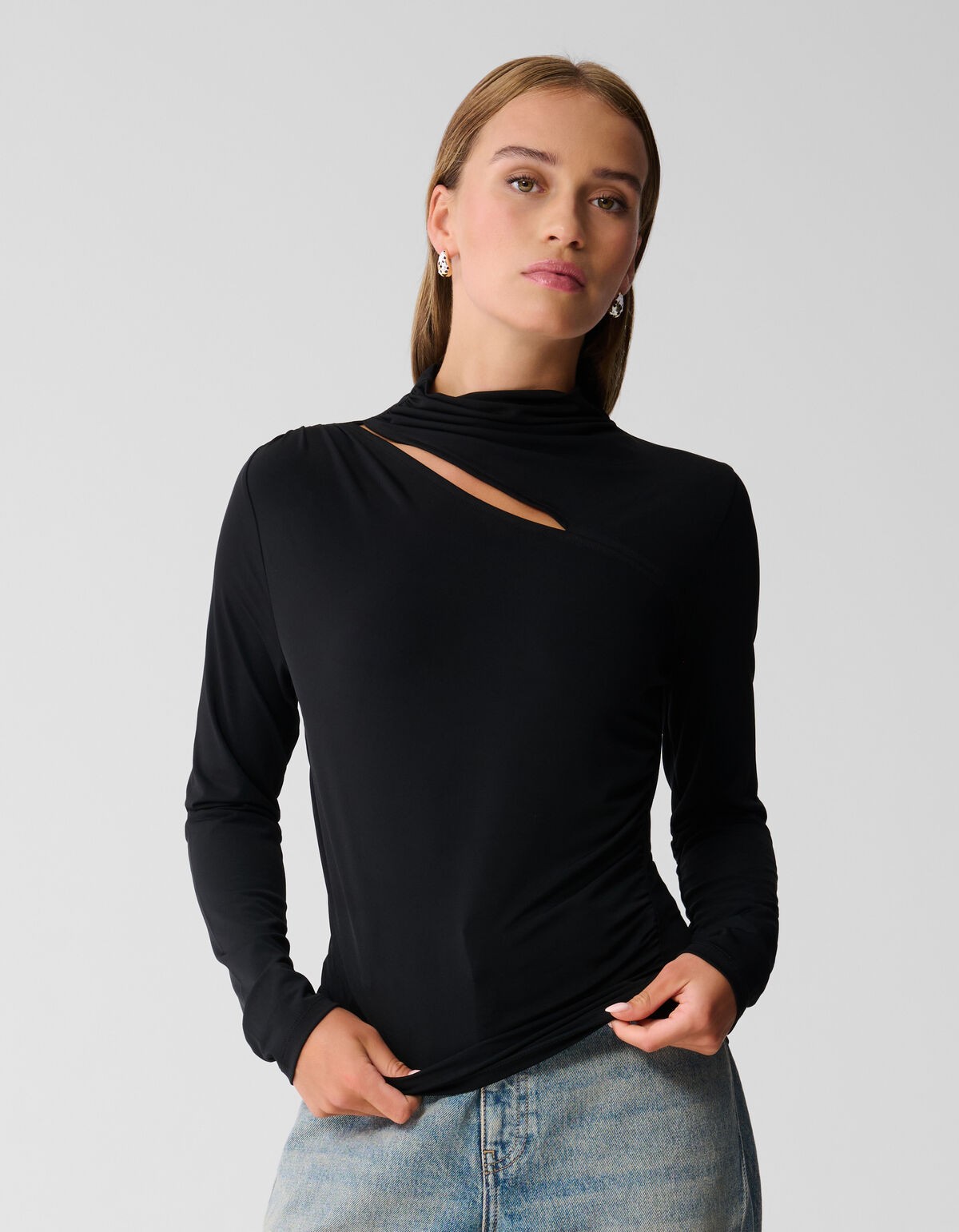 Ausgeschnittenes Top Schwarz SHOEBY WOMEN
