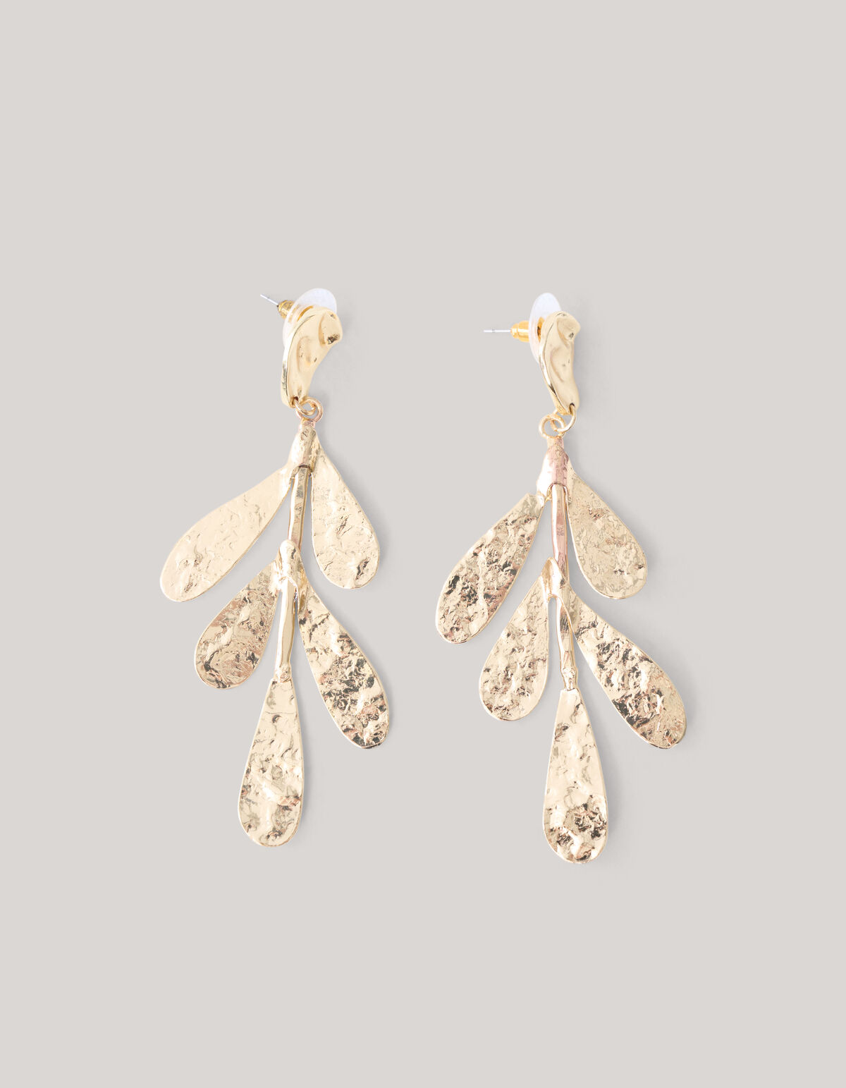 Blatt-Ohrringe Gold SHOEBY ACCESSOIRES