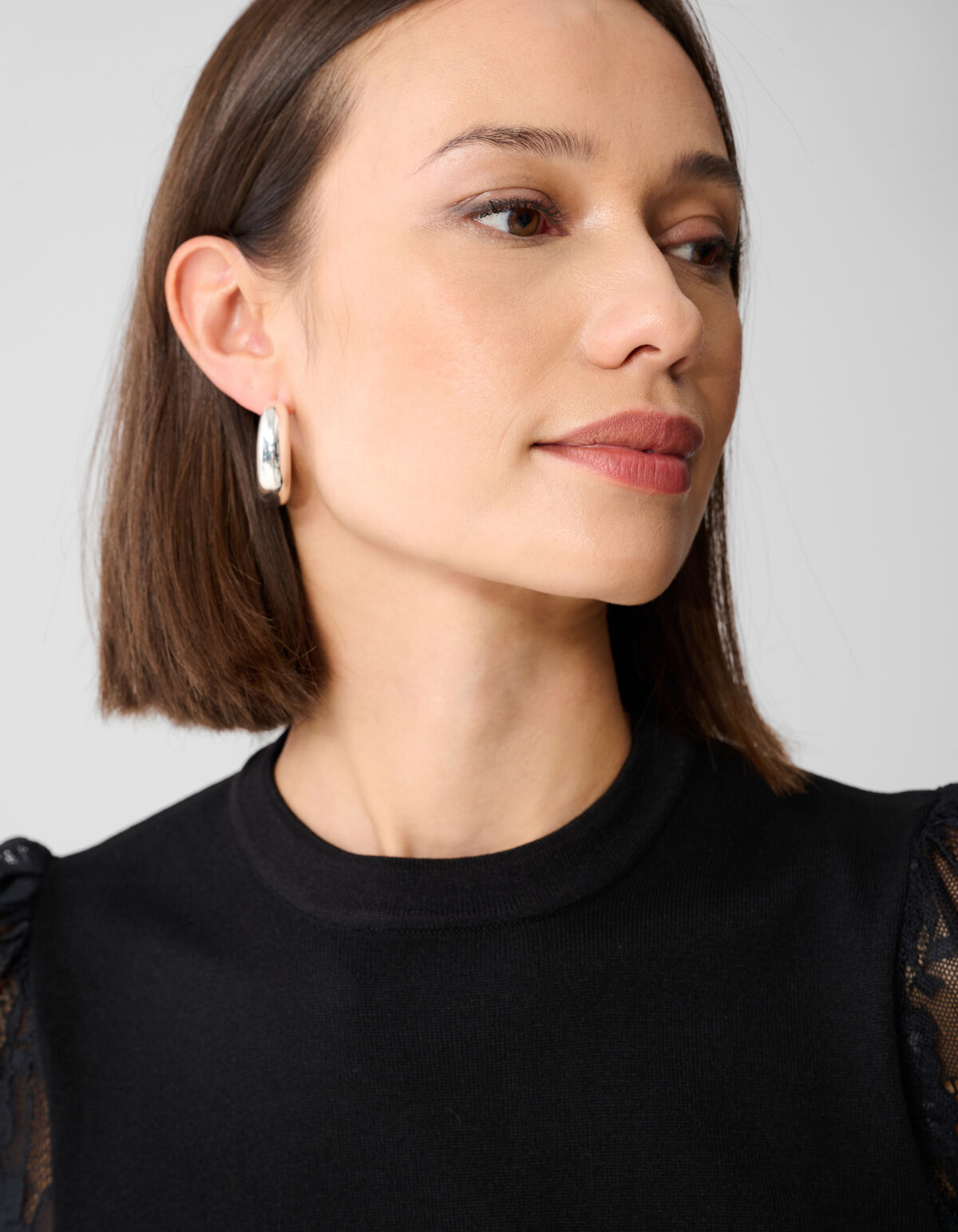 Spitzenstrickpullover Schwarz SHOEBY WOMEN