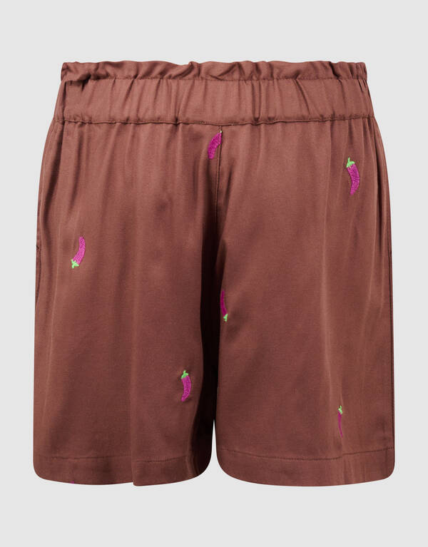 Chili Stickerei Shorts Braun SHOEBY GIRLS