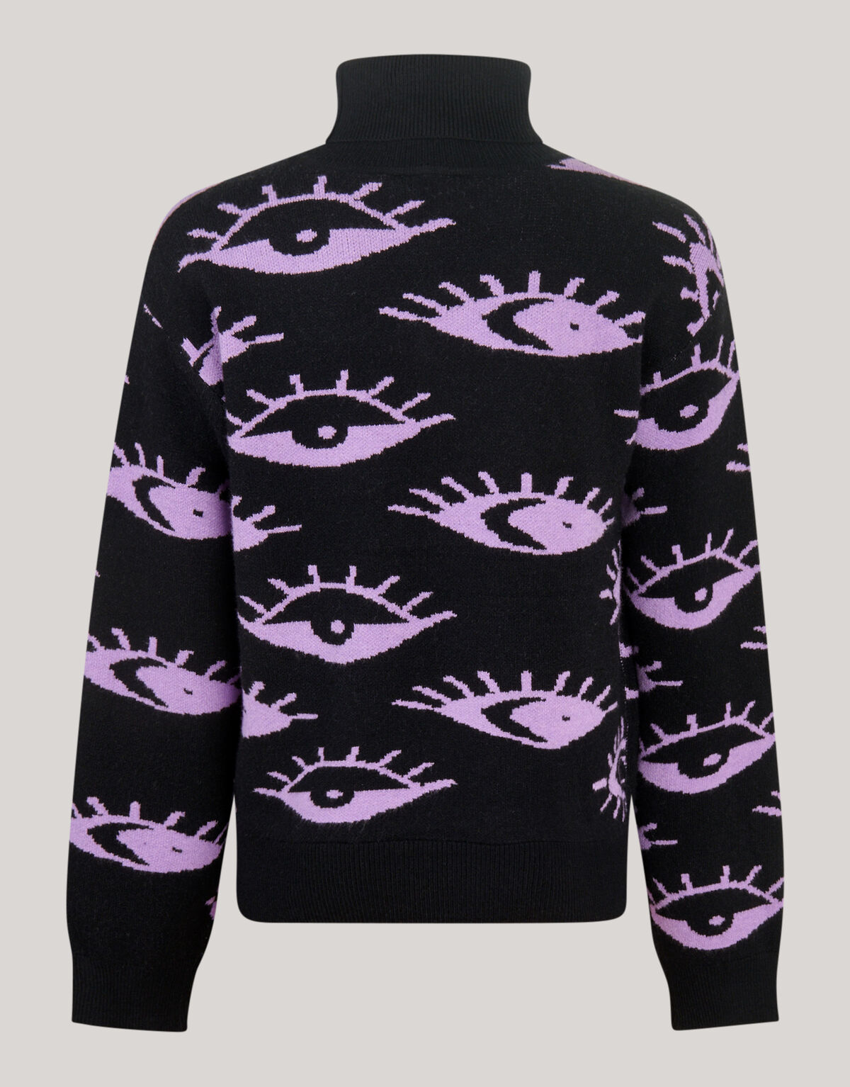 Ösen-Rollkragenpullover Schwarz SHOEBY GIRLS