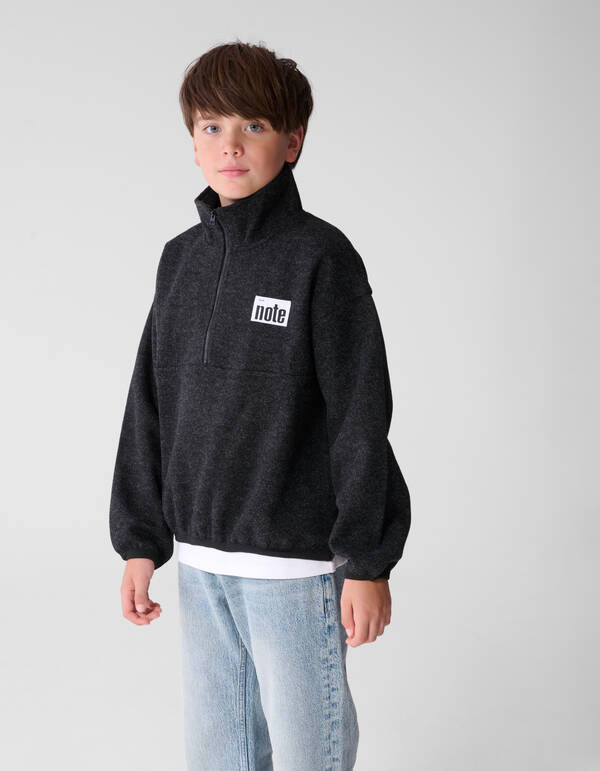 Half Zip Pullover Dunkelgrau SHOEBY BOYS