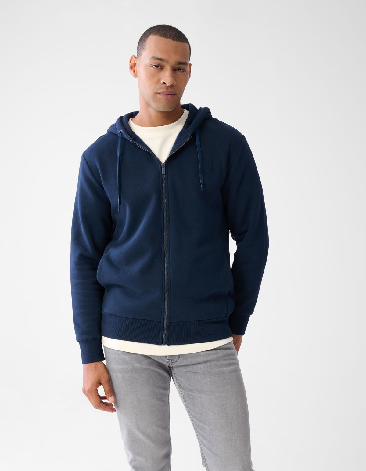 Kapuzenpullover mit Reißverschluss Navy SHOEBY MEN