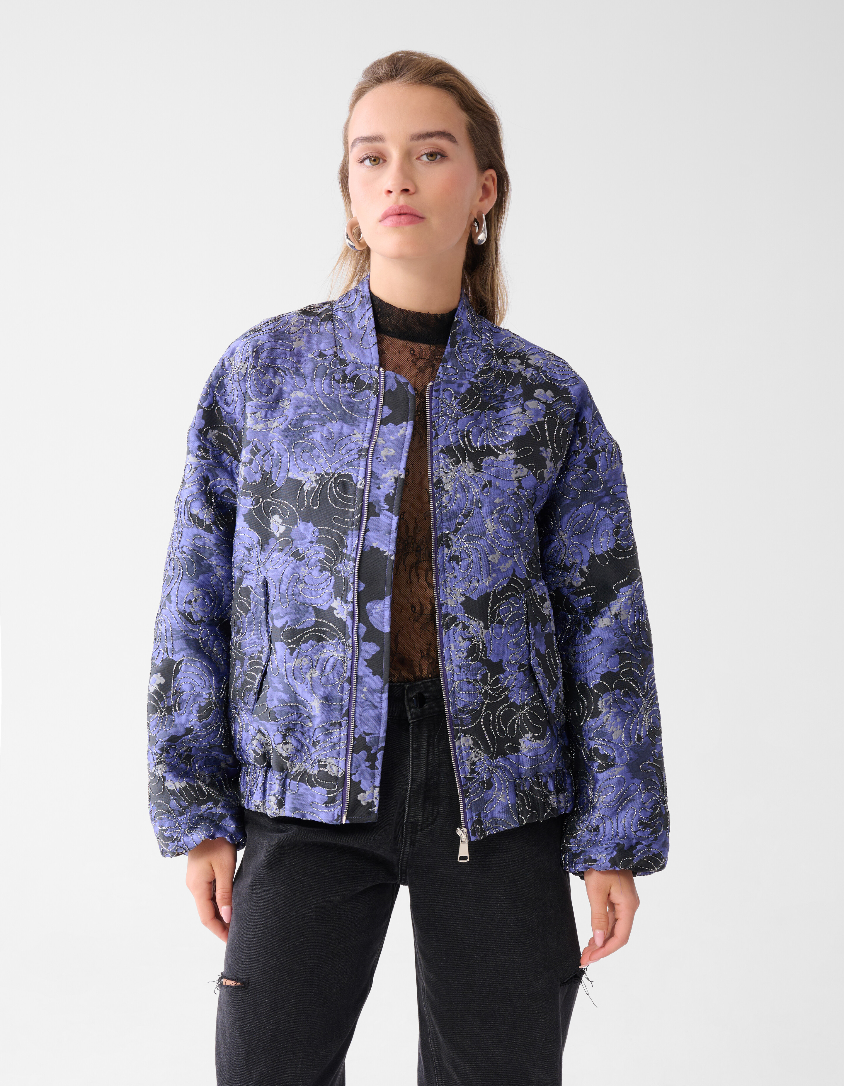 Jacquard-Bomber Schwarz SHOEBY WOMEN