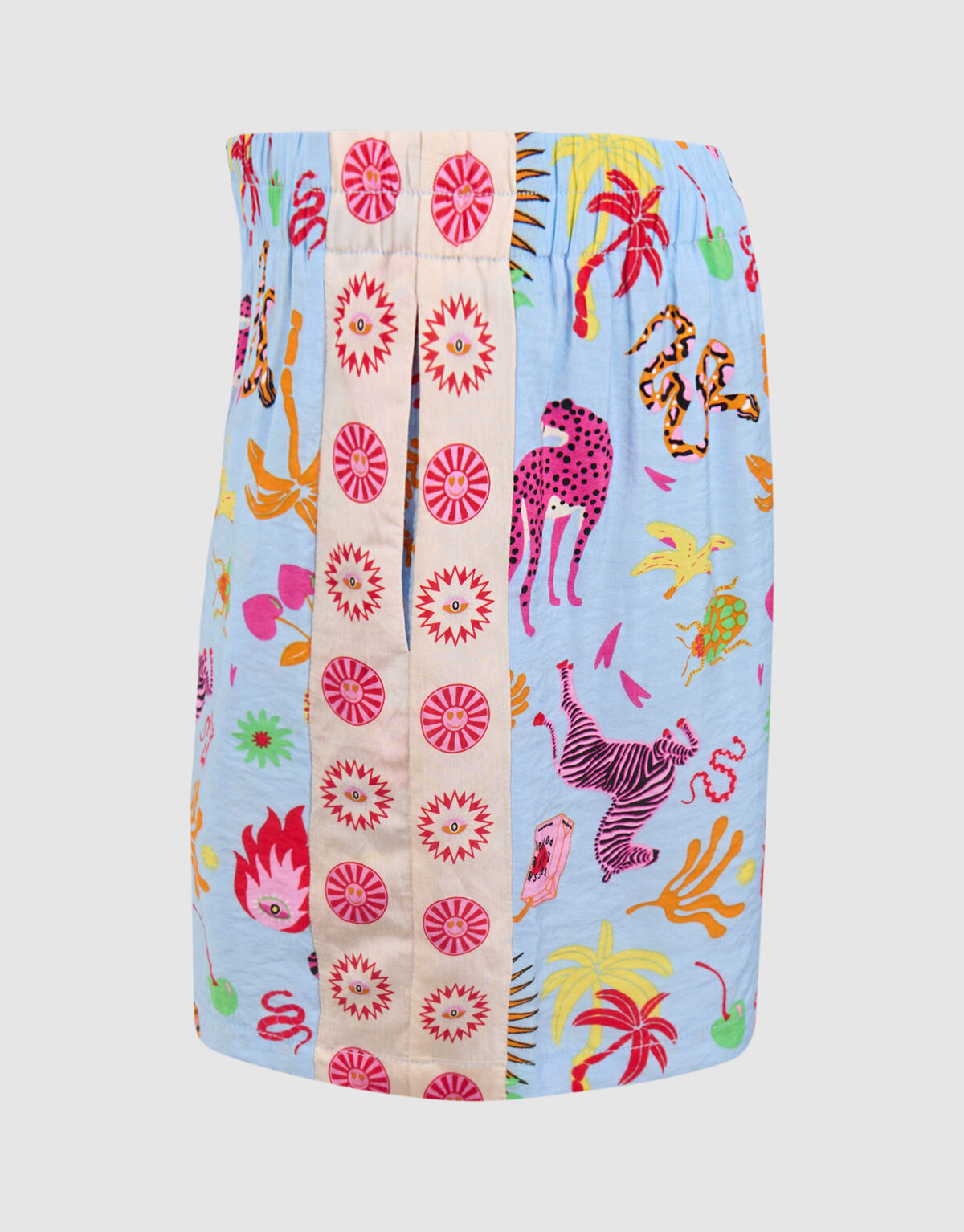 Dschungel Kunstwerk Kurz Hellblau von Lizzy SHOEBY GIRLS