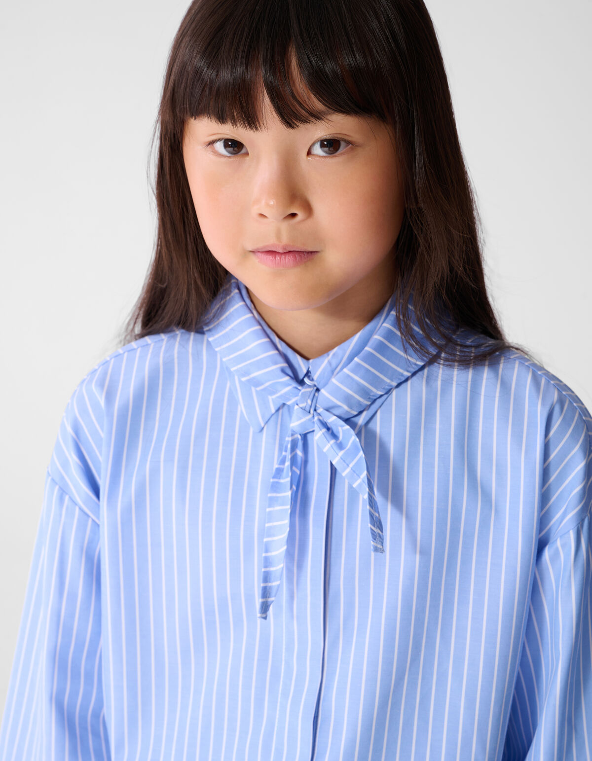 Long Scarf Bluse Blau SHOEBY GIRLS