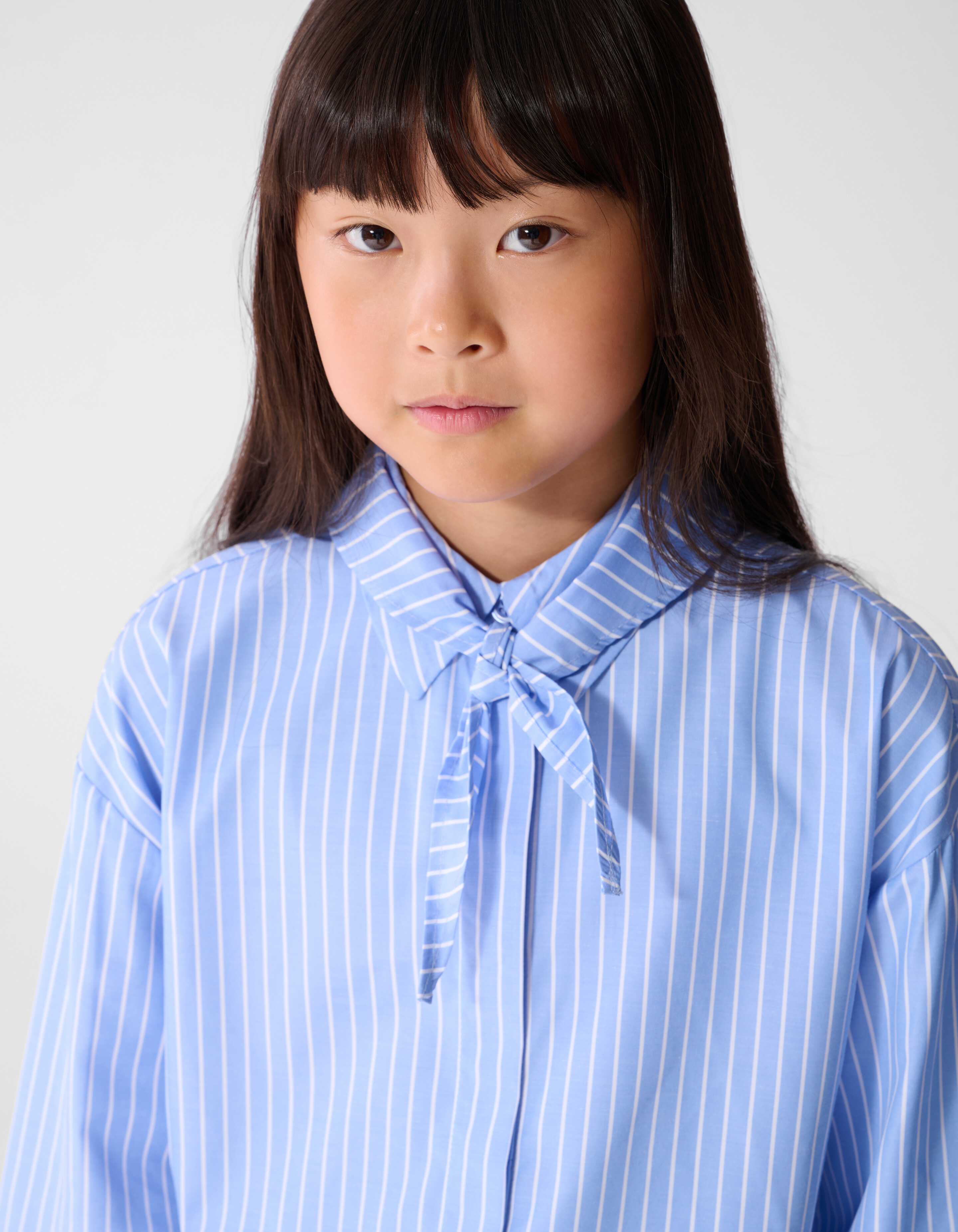 Long Scarf Bluse Blau SHOEBY GIRLS