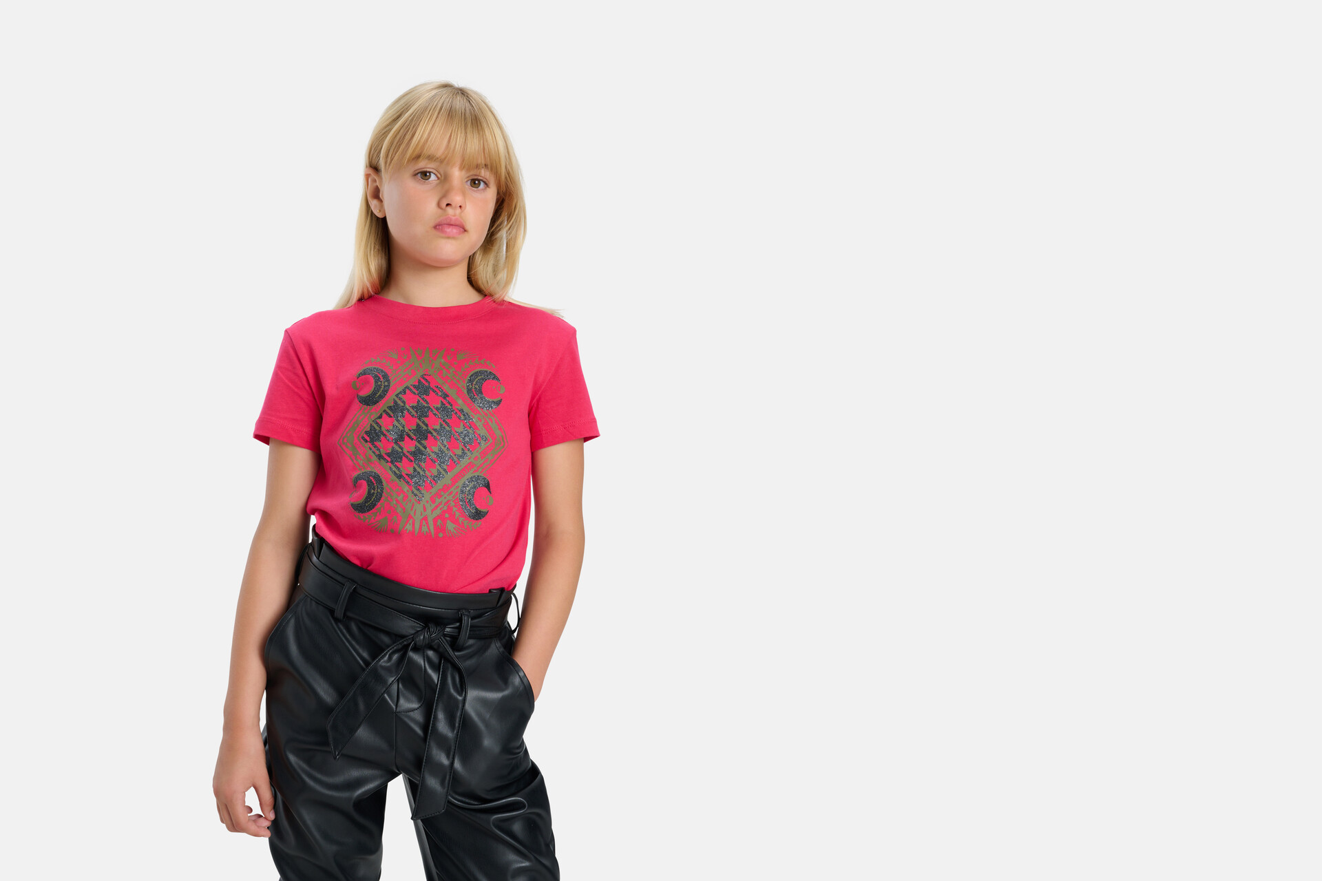 Rosa T-Shirt mit Aufdruck SHOEBY GIRLS