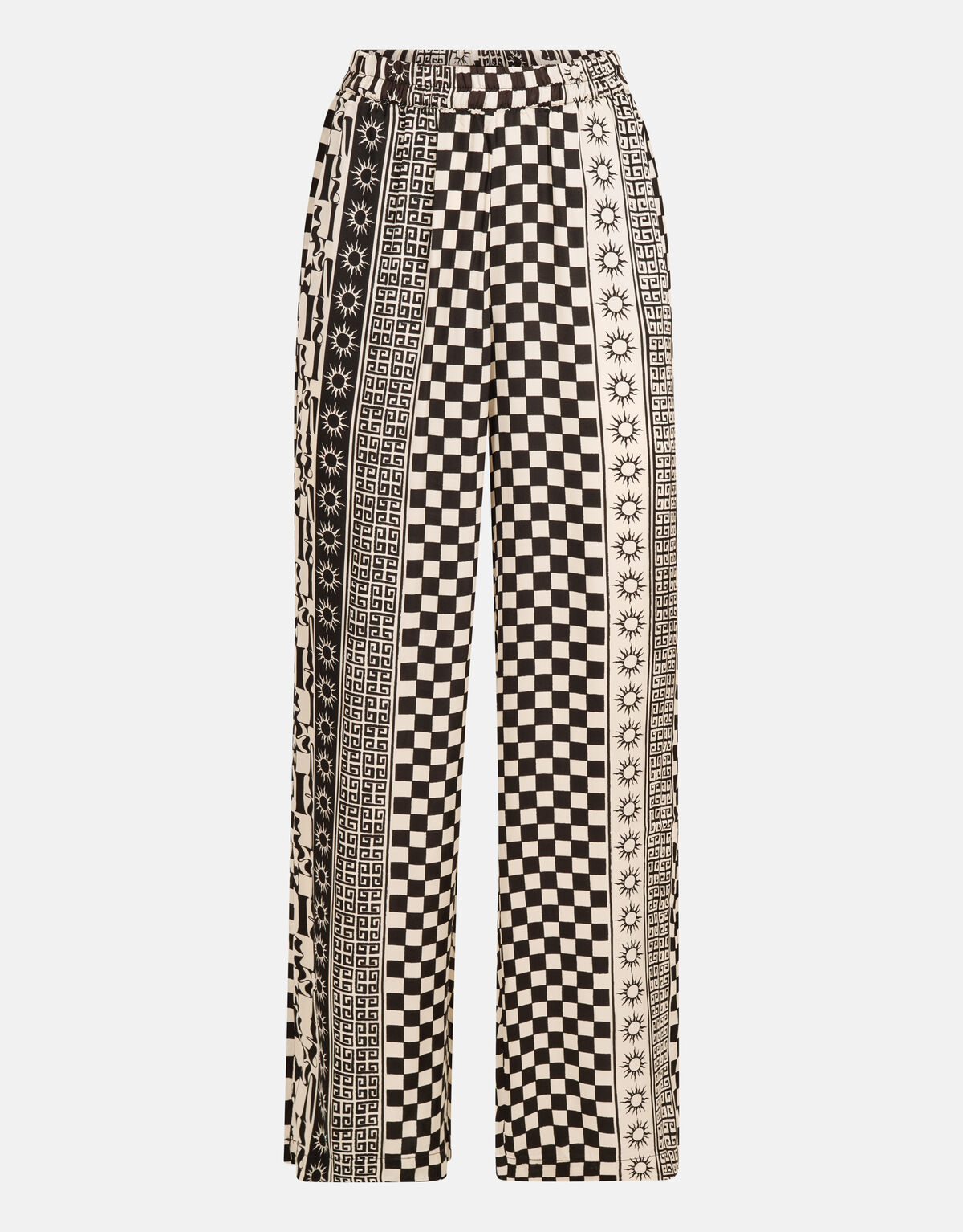 Bedruckte Hose schwarz/off-white SHOEBY WOMEN