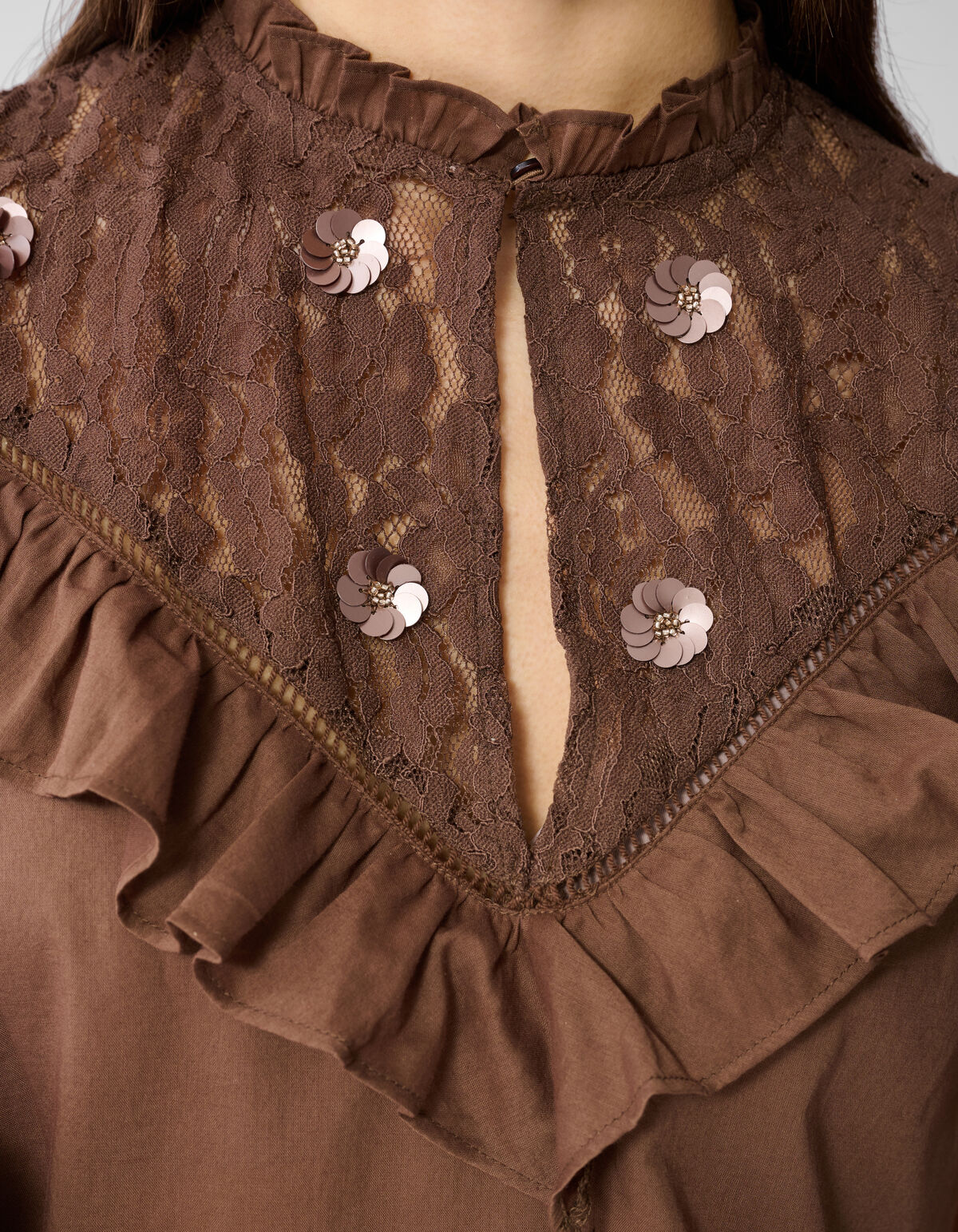 R&uuml;schenspitzenoberteil Braun SHOEBY WOMEN