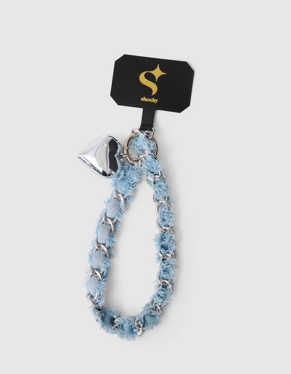 Denim Ketten Telefonband Hellblau SHOEBY ACCESSOIRES