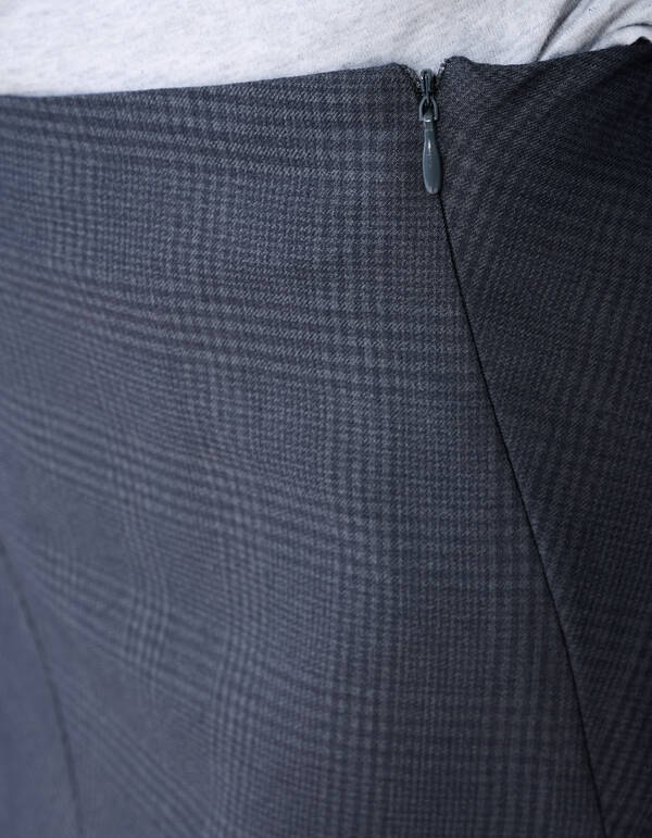 Maxirock mit Karomuster Dunkelgrau SHOEBY WOMEN