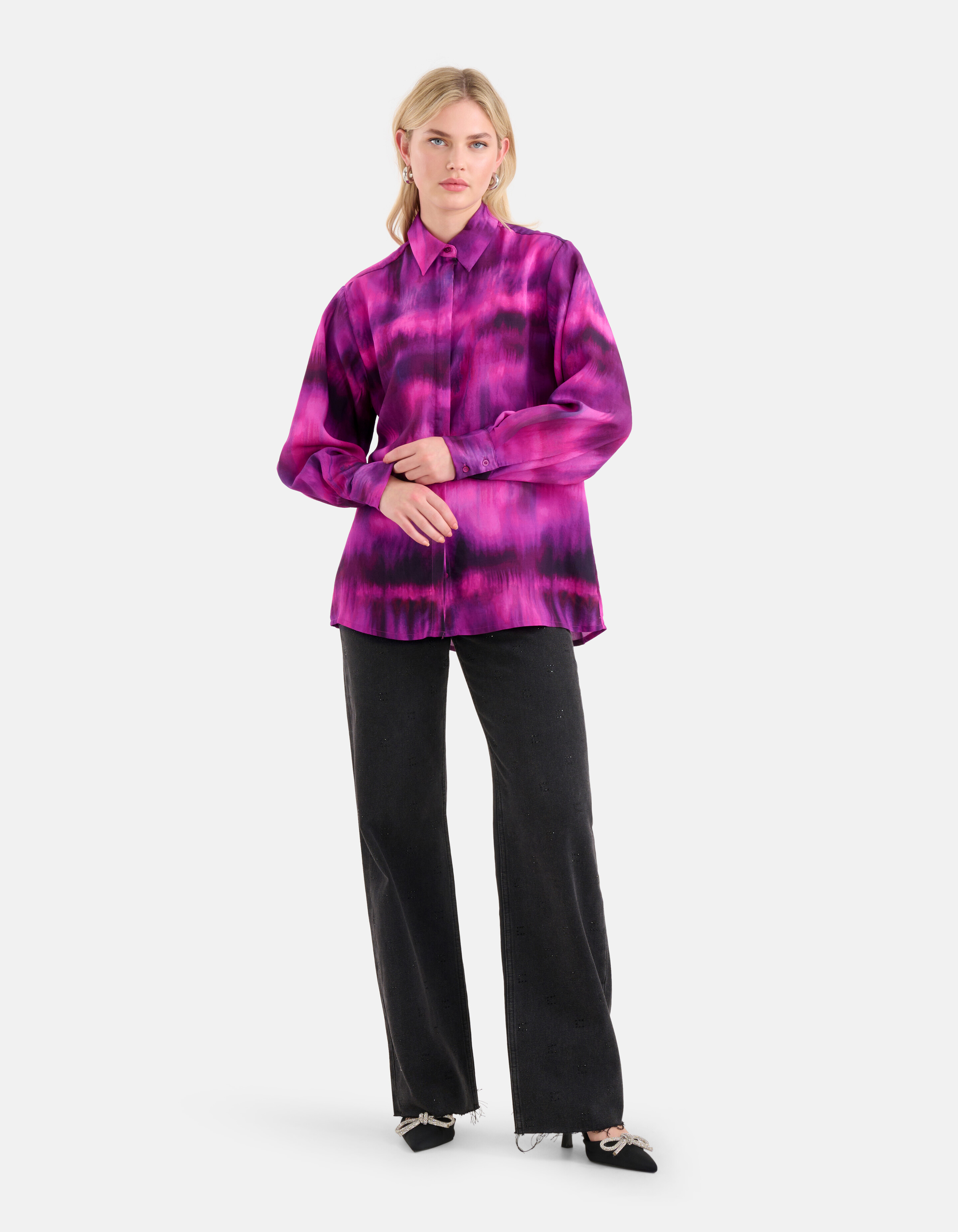 Blurry Stripe Bluse Rosa SHOEBY WOMEN