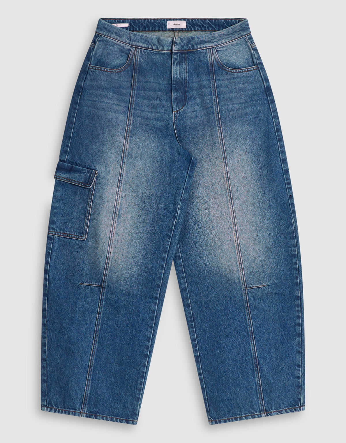 Cargo Barrel Fit Jeans Blau SHOEBY WOMEN