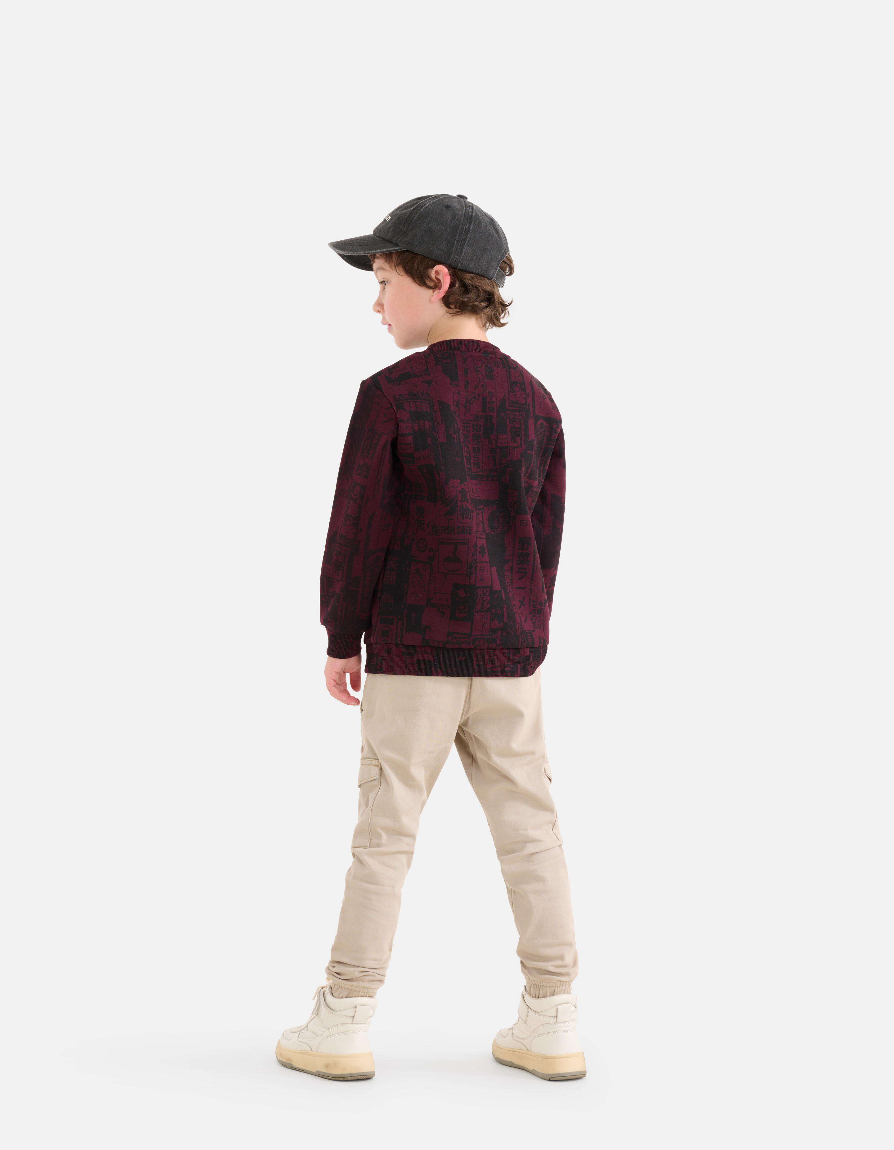 Printed Sweater Bordeaux SHOEBY BOYS