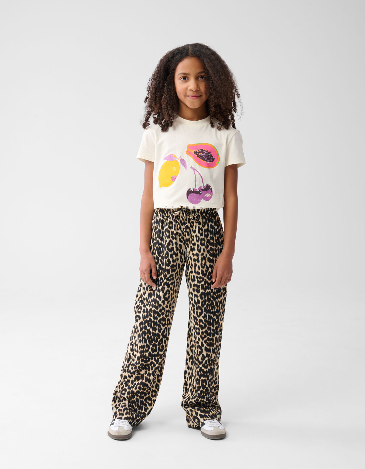 Obst Glitzer-T-Shirt Off White SHOEBY GIRLS
