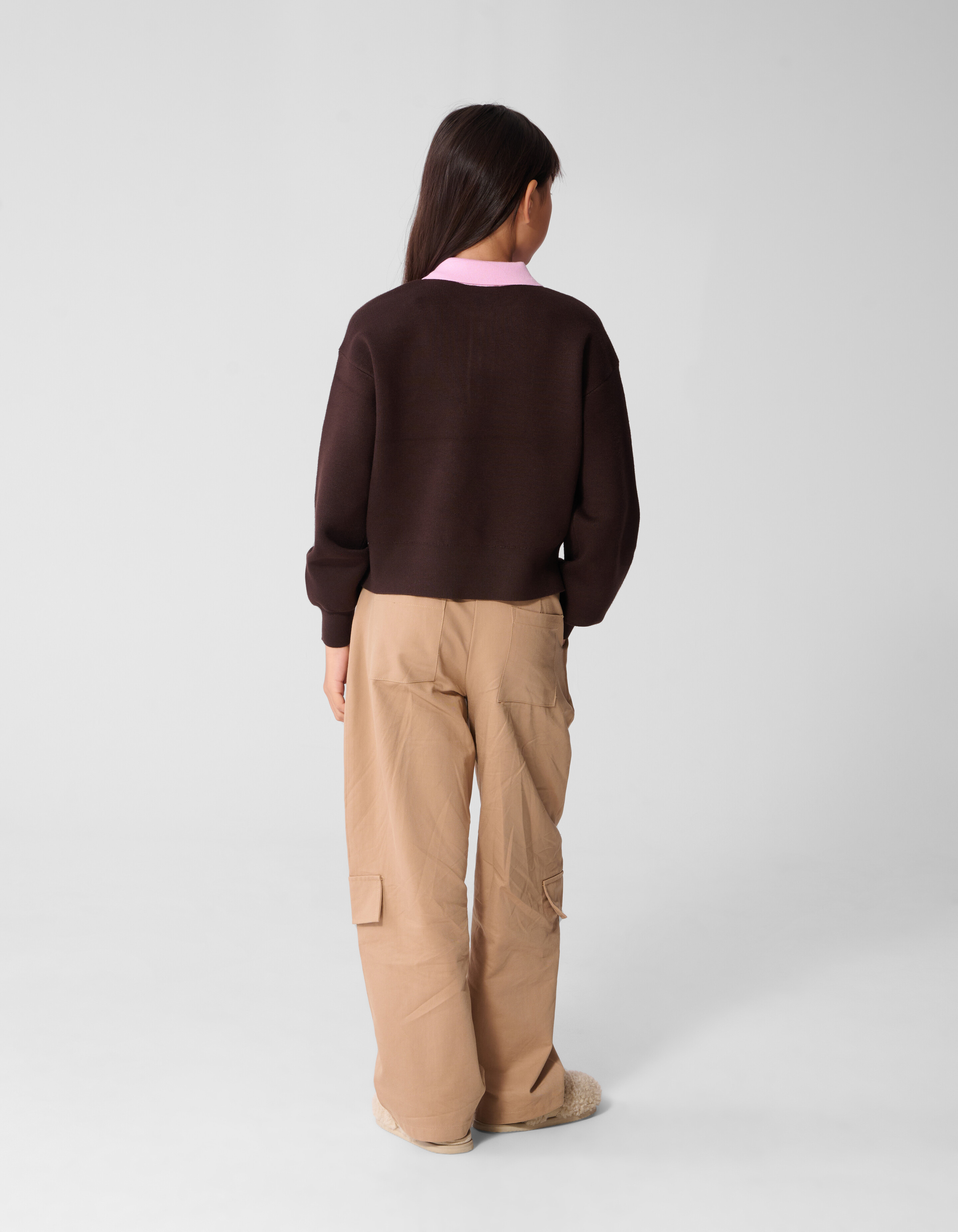 Create Strickpolo Braun/Rosa SHOEBY GIRLS