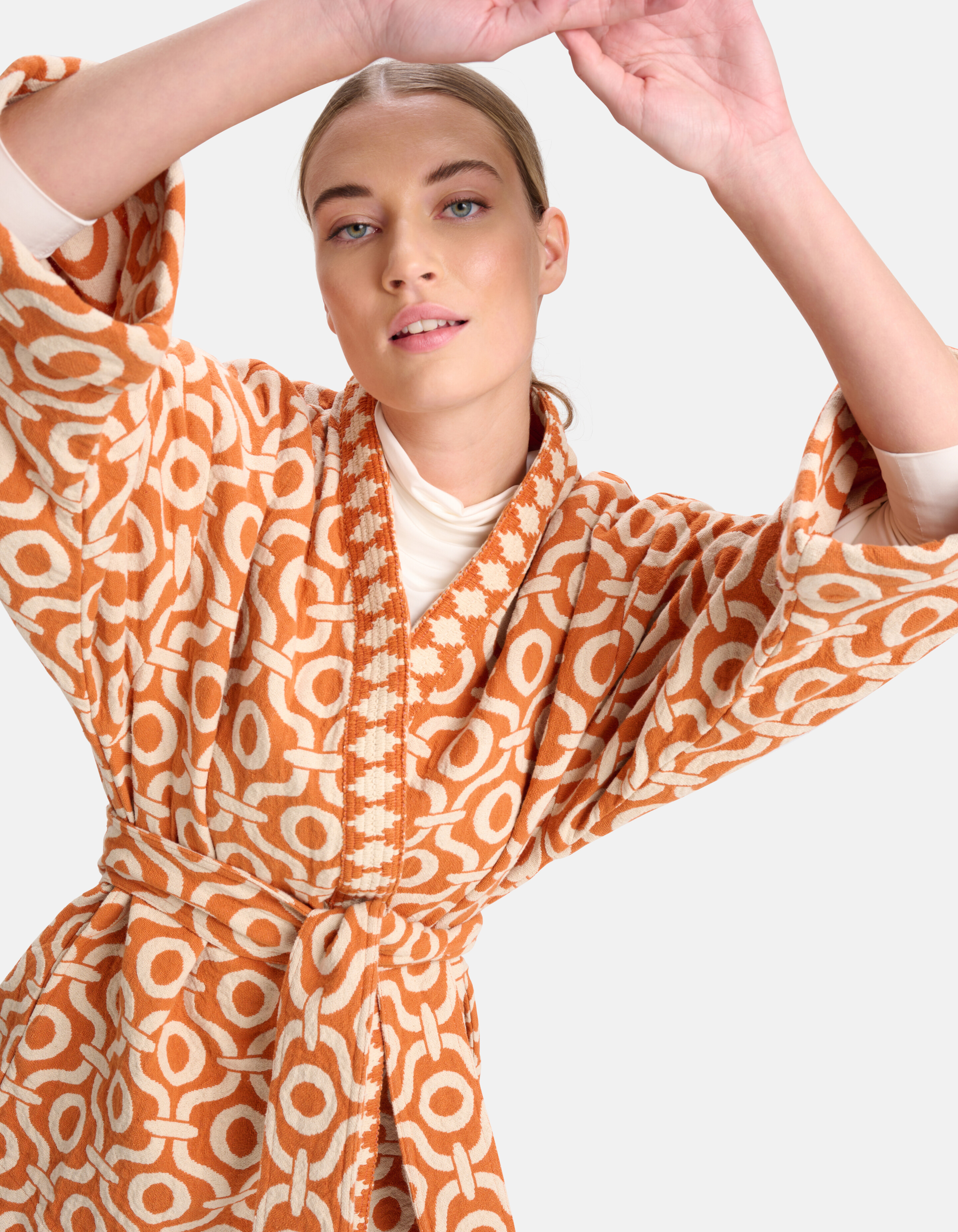 Jacquard Kimono Orange von Mieke SHOEBY WOMEN