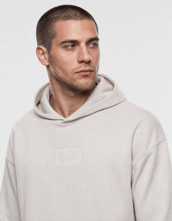 Jacquard-Hoodie Hellgrau SHOEBY MEN