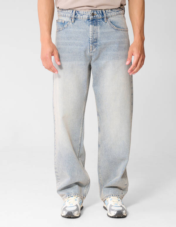 Baggy Fit Jeans Waschblau/Grau L32 SHOEBY MEN