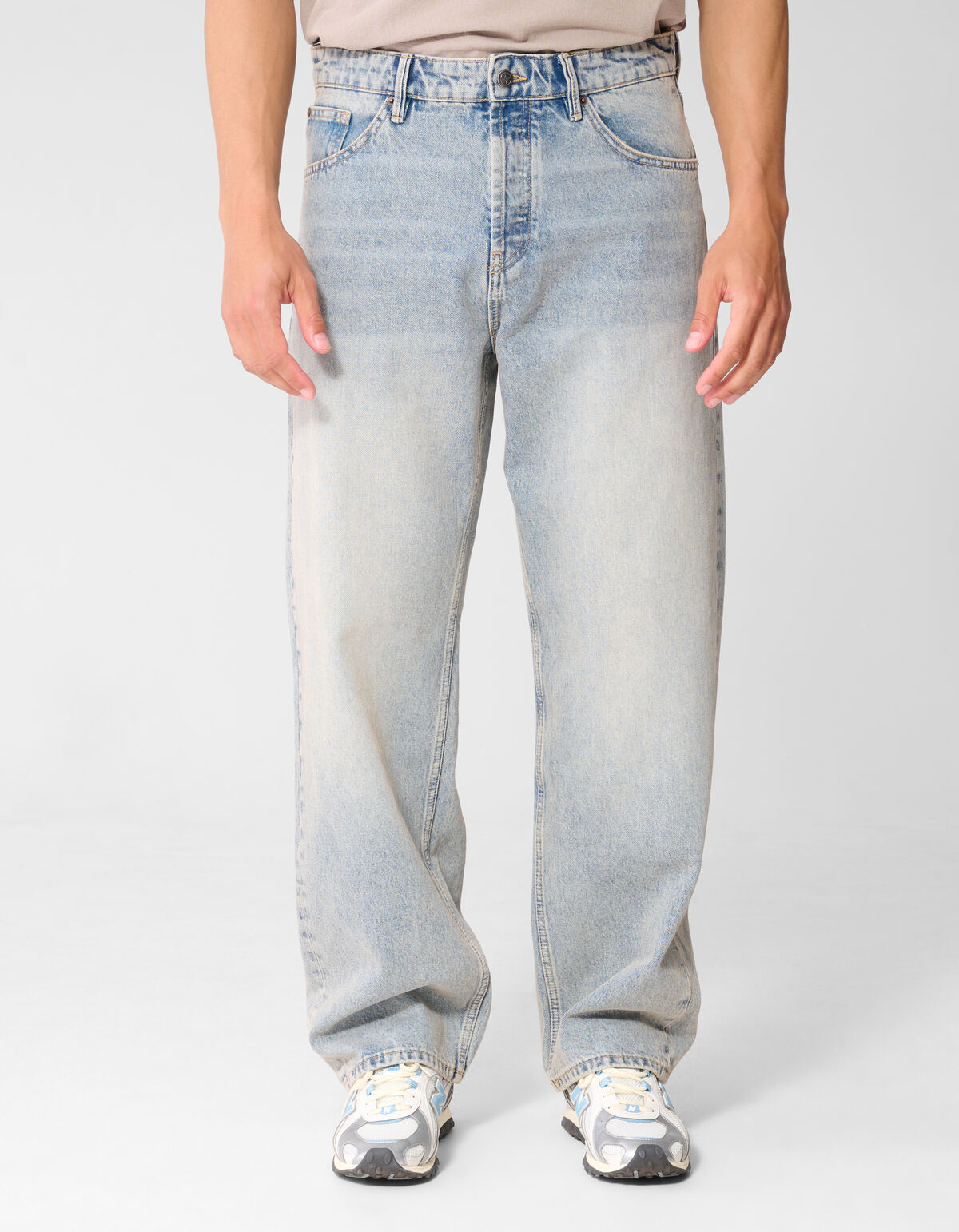 Baggy Fit Jeans Waschblau/Grau L32 SHOEBY MEN