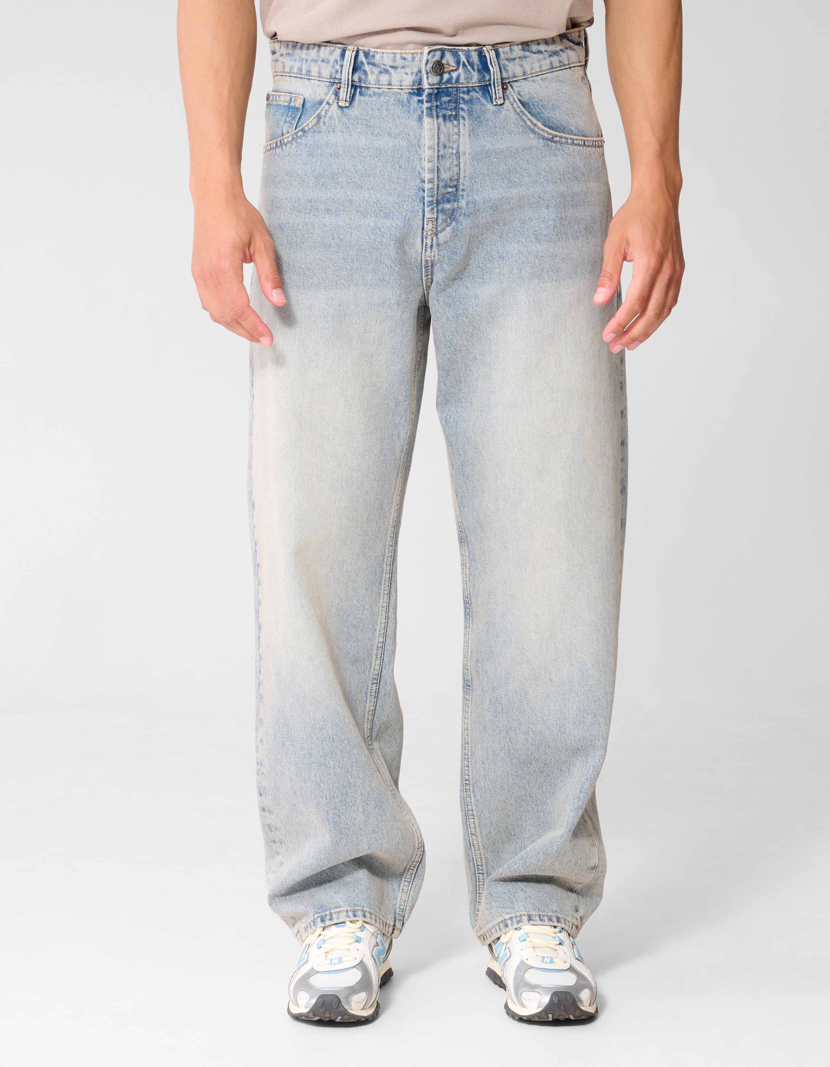 Baggy Fit Jeans Waschblau/Grau L32 SHOEBY MEN